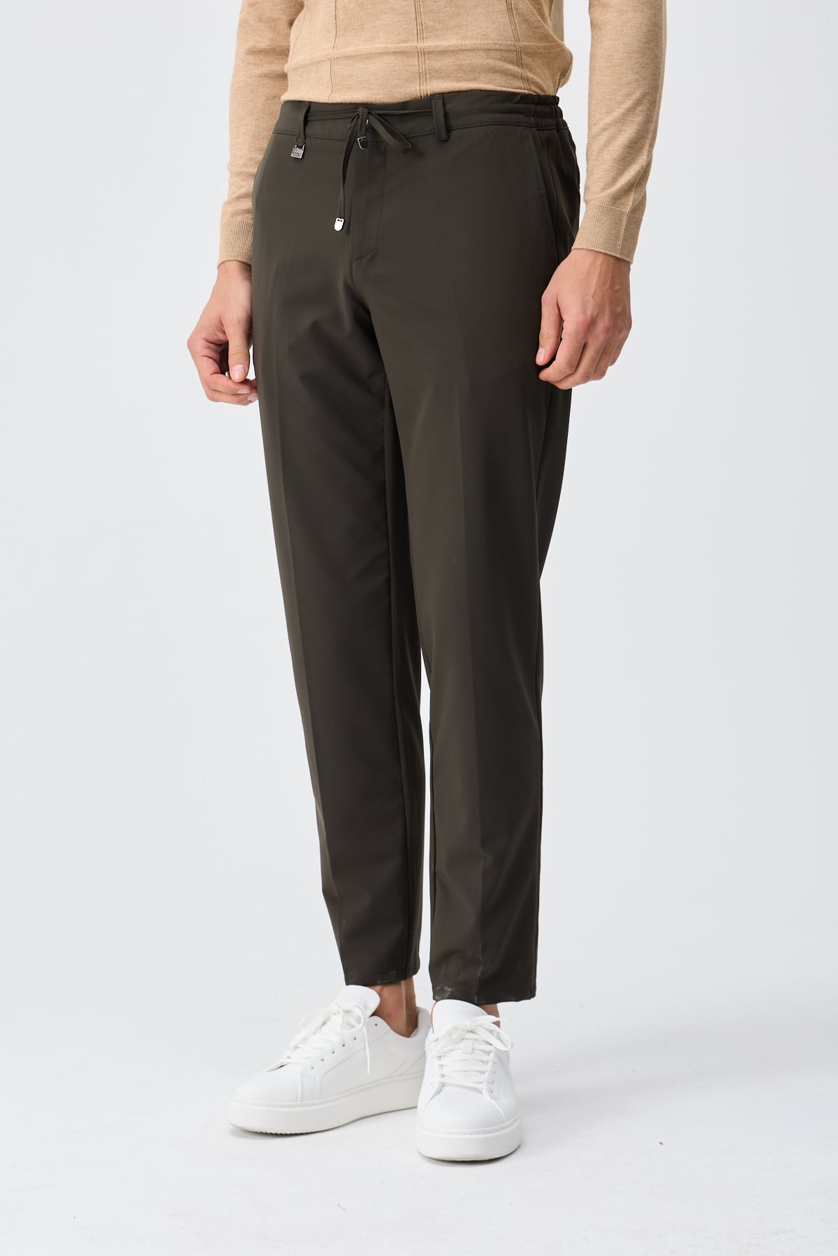 Poliamid Esnek Jogger Pantolon - Haki