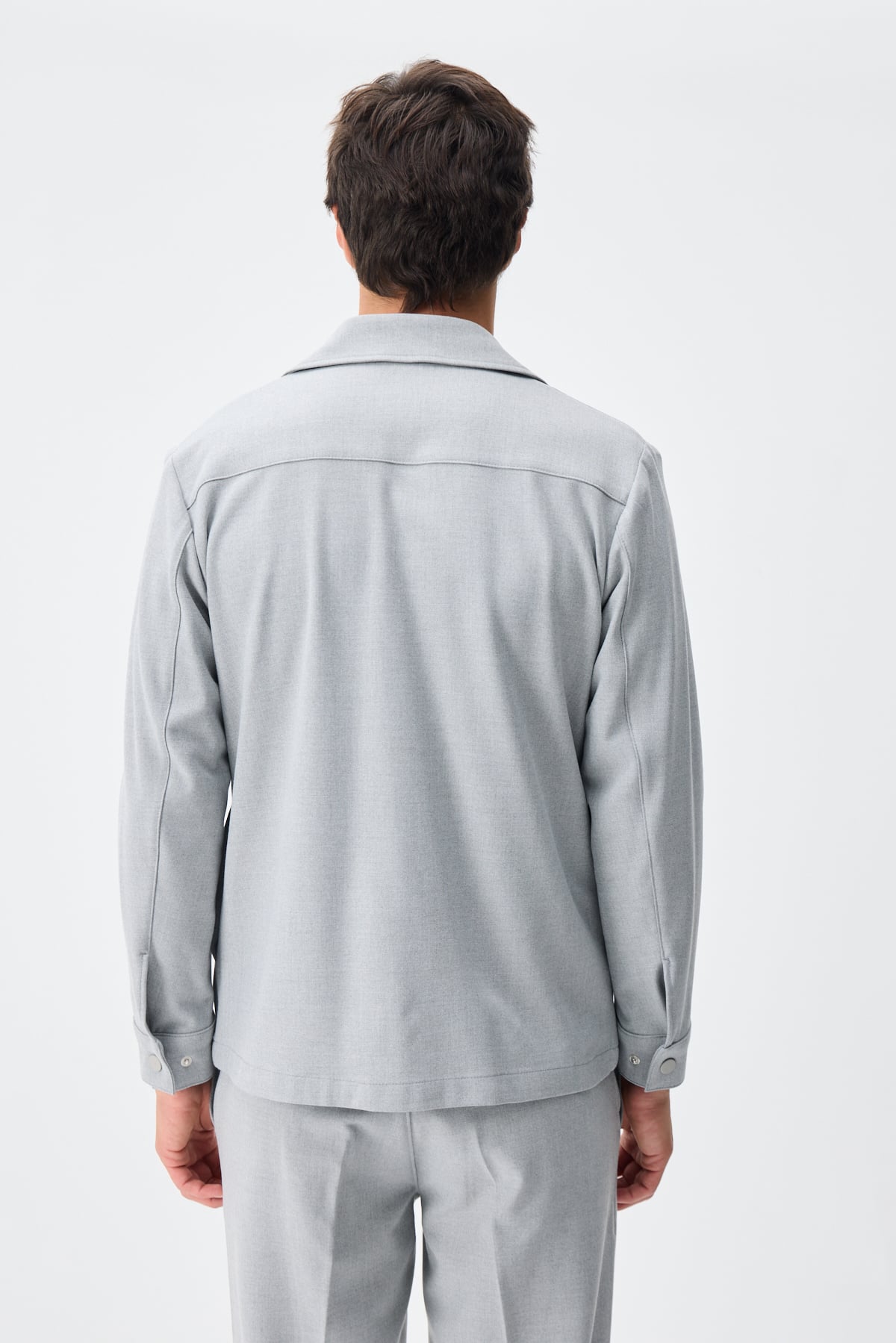 Astarlı Teknik Overshirt Ceket - Gri