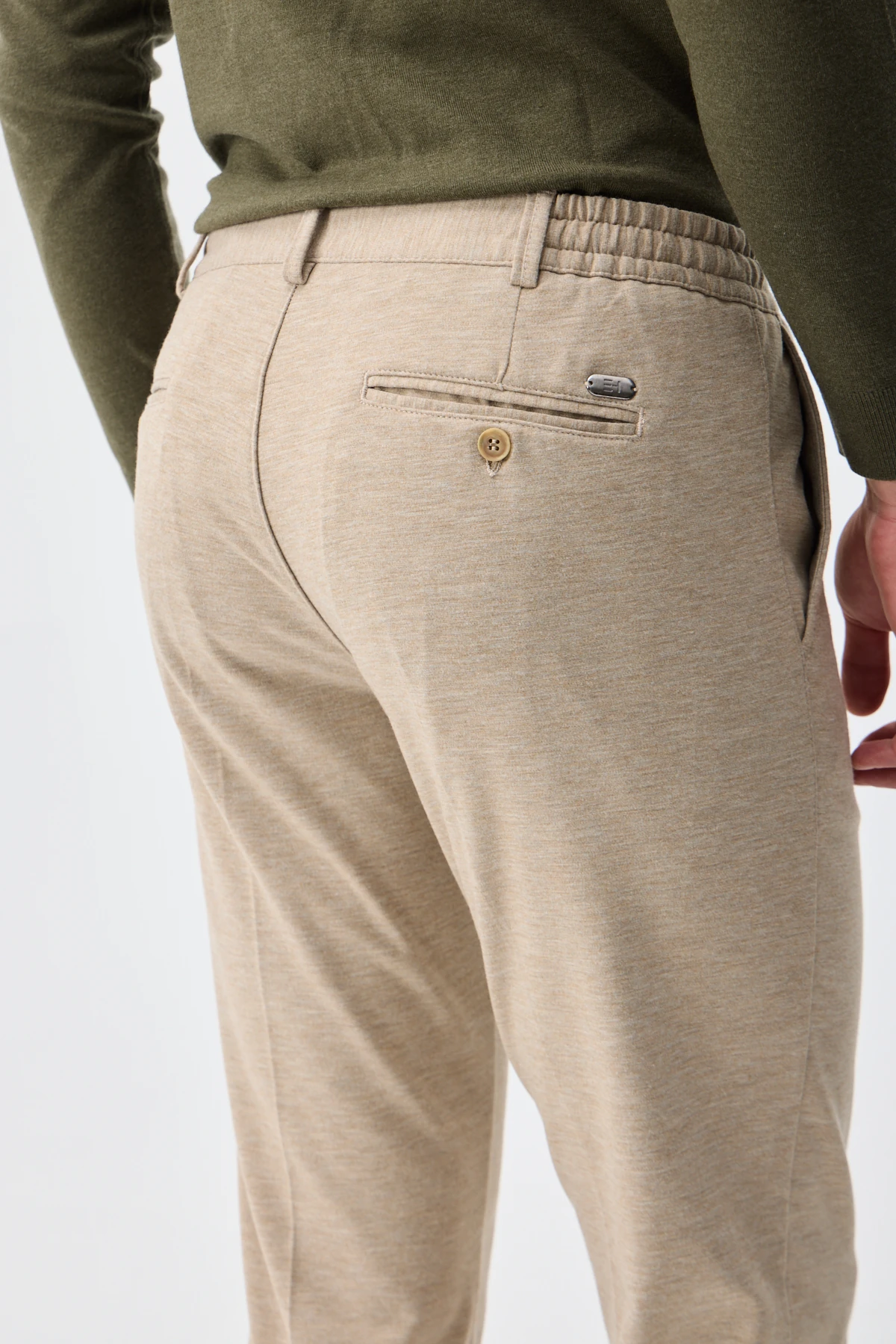 Melanj Dokulu Smart Pantolon - Vizon