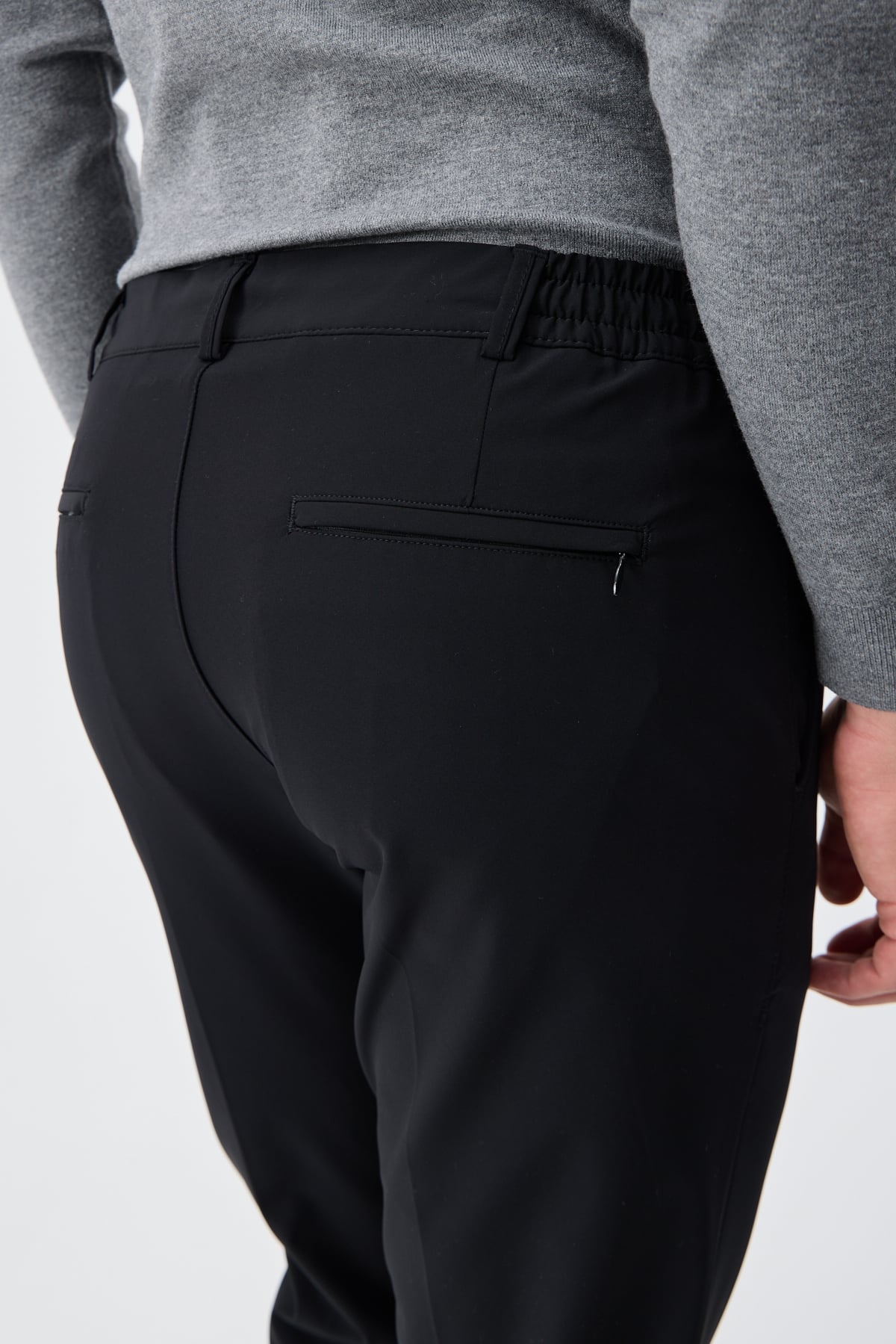 Poliamid Esnek Jogger Pantolon - Siyah