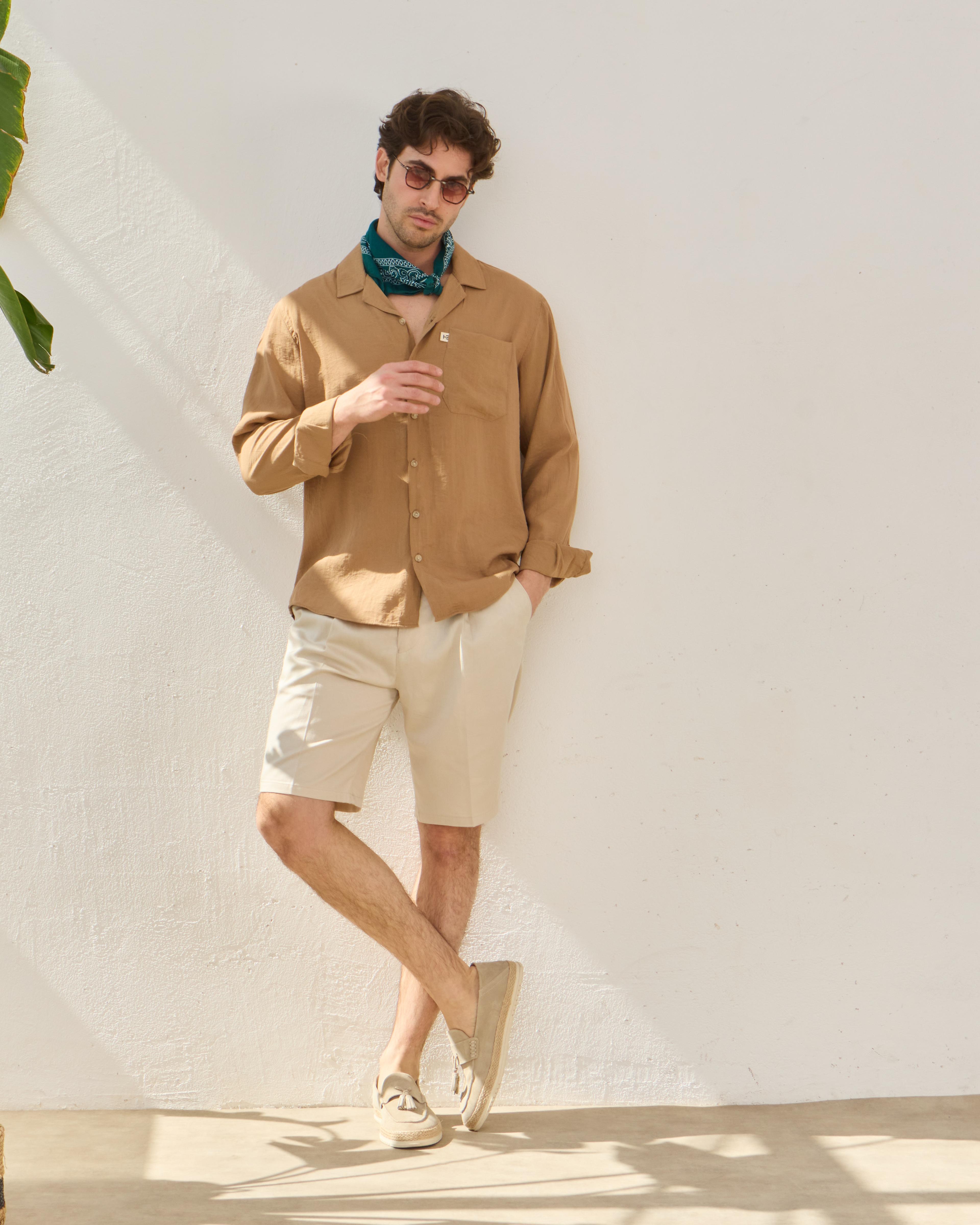 Loose Fit Salaş Gömlek - Kahverengi