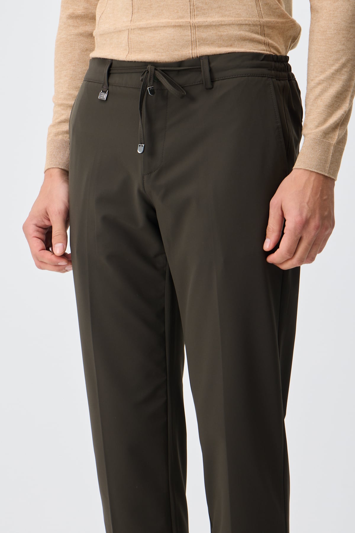 Poliamid Esnek Jogger Pantolon - Haki