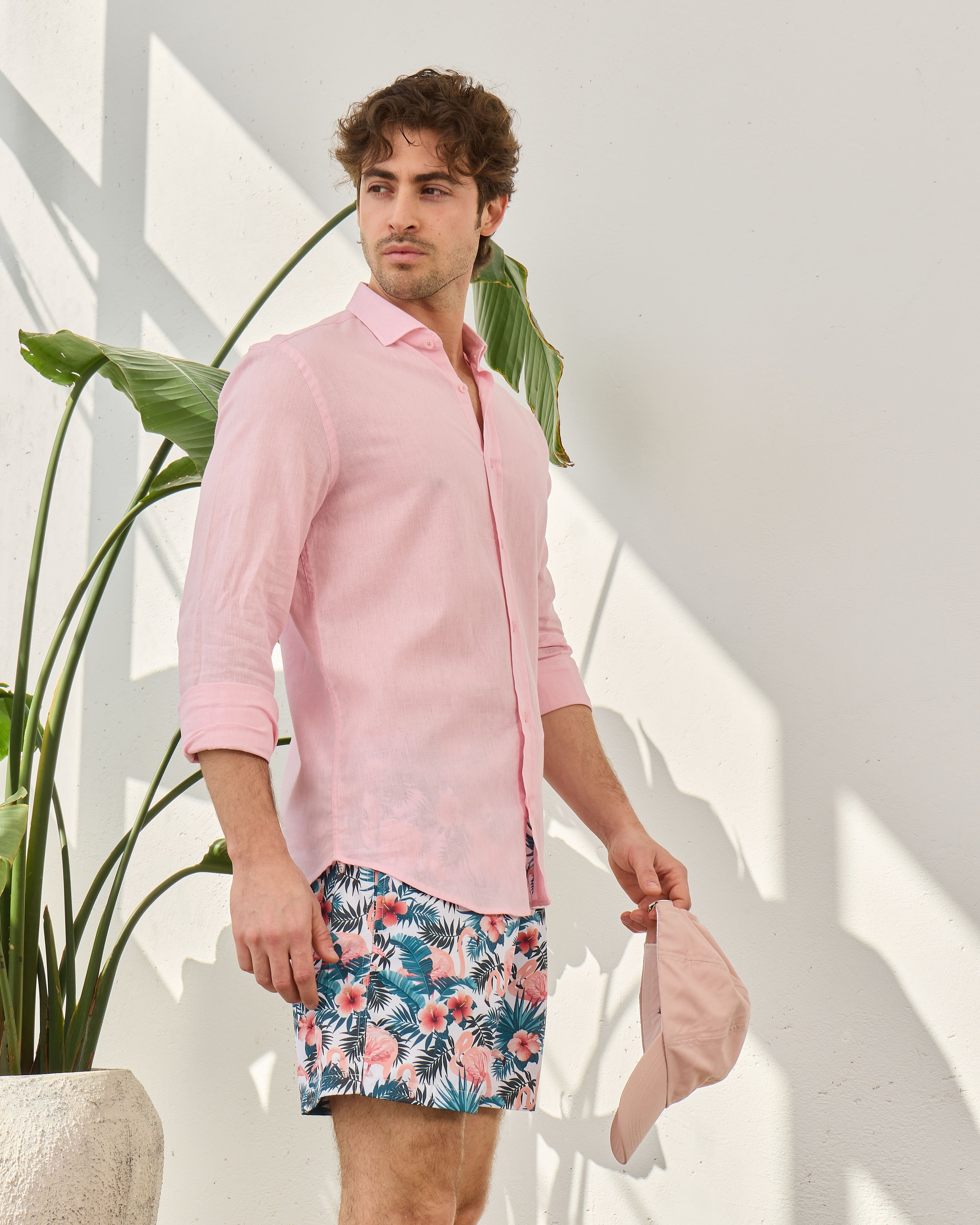 Pink Flamingo Erkek Deniz Şortu