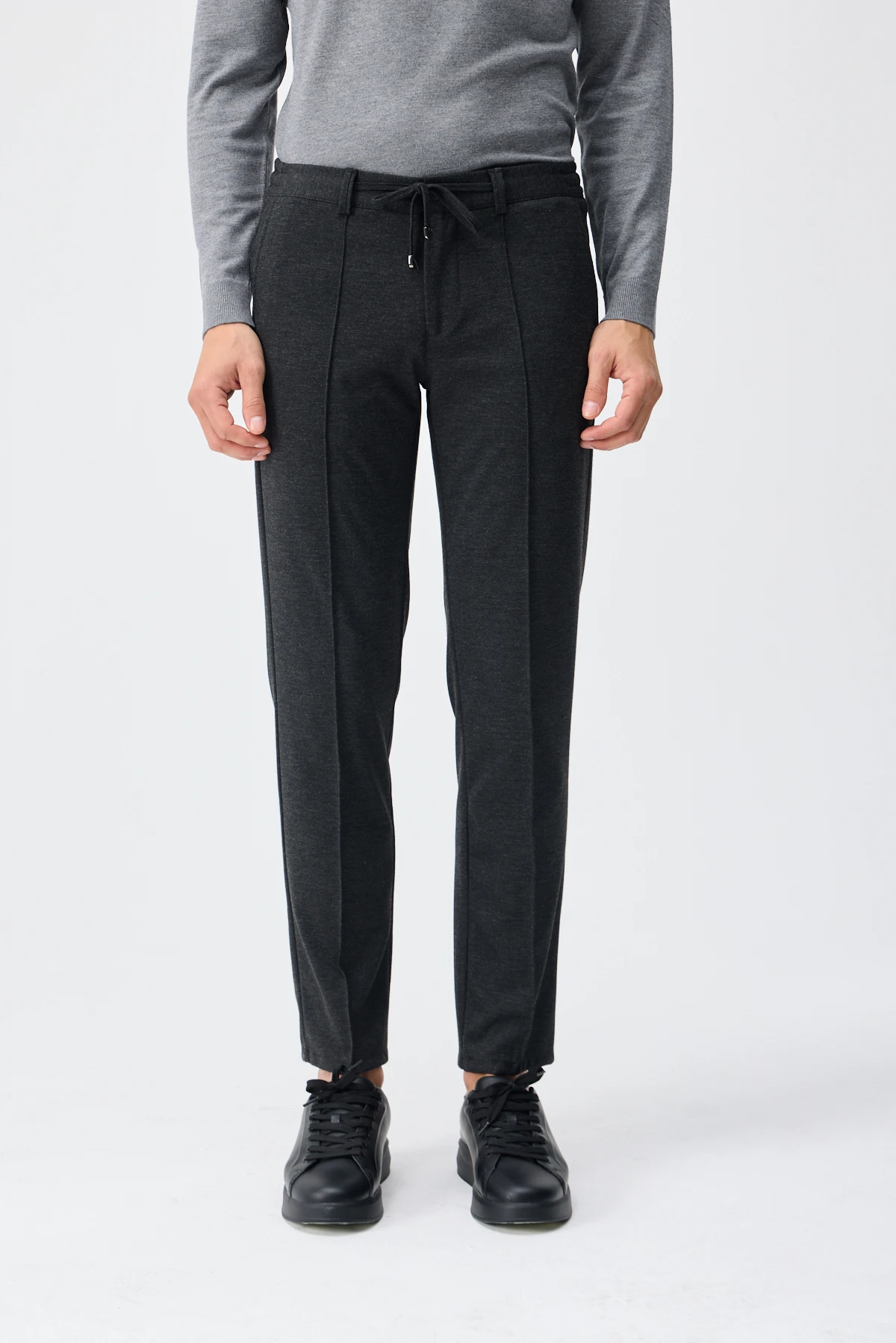 Melanj Dokulu Smart Pantolon - Siyah