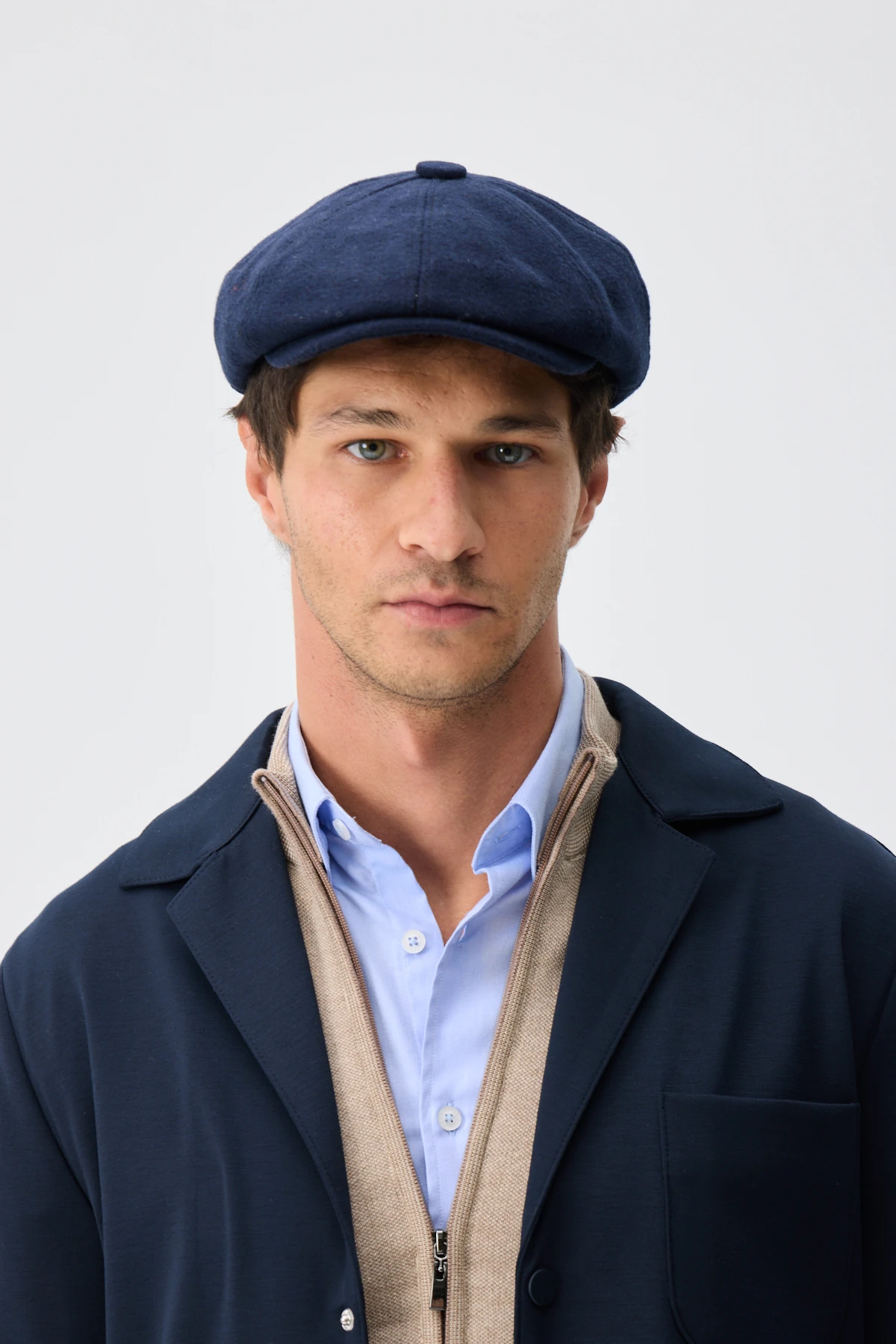 Premium Yün Dokulu Kasket - Lacivert