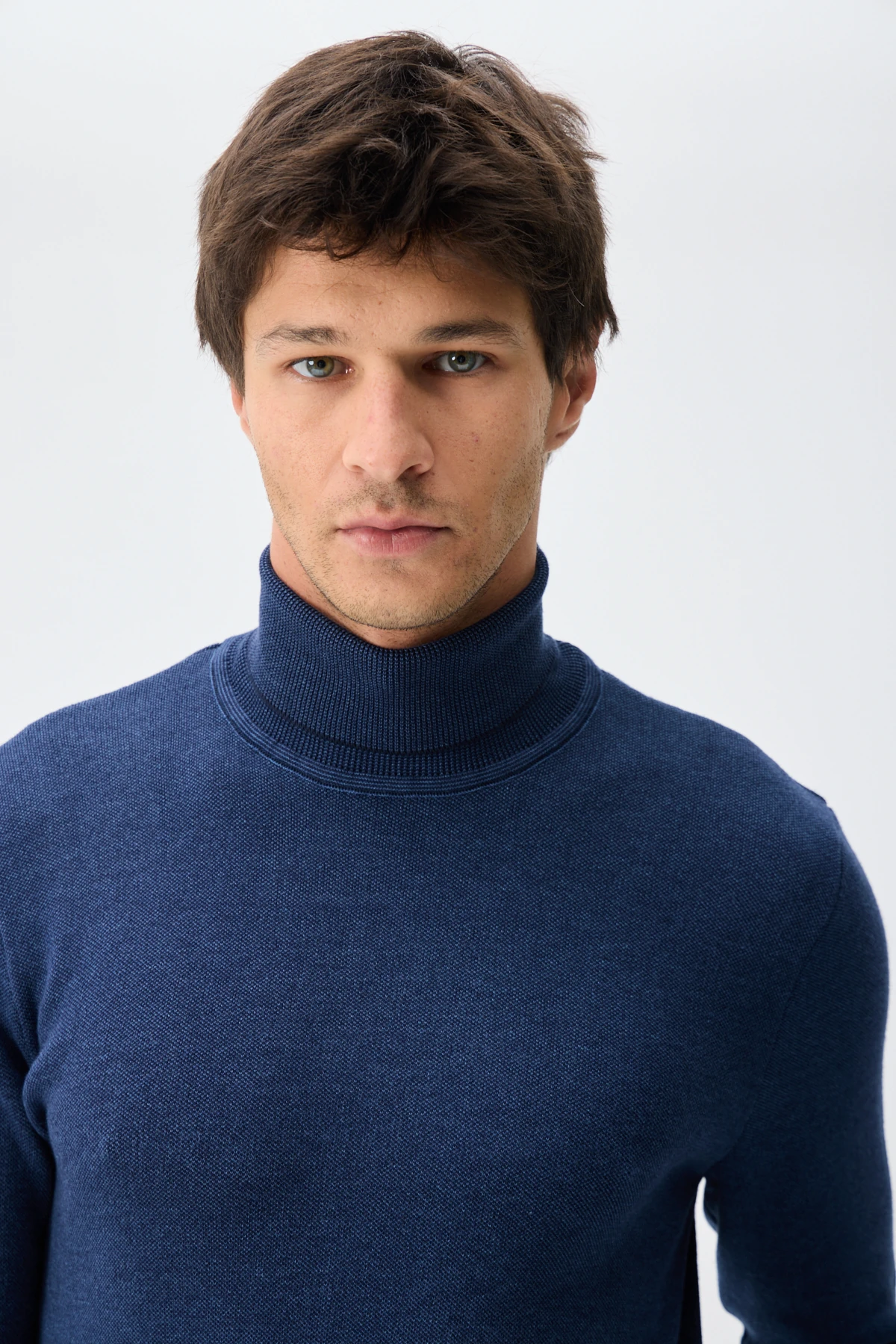 Balıkçı Yaka Triko - K.Lacivert/M.Mavi