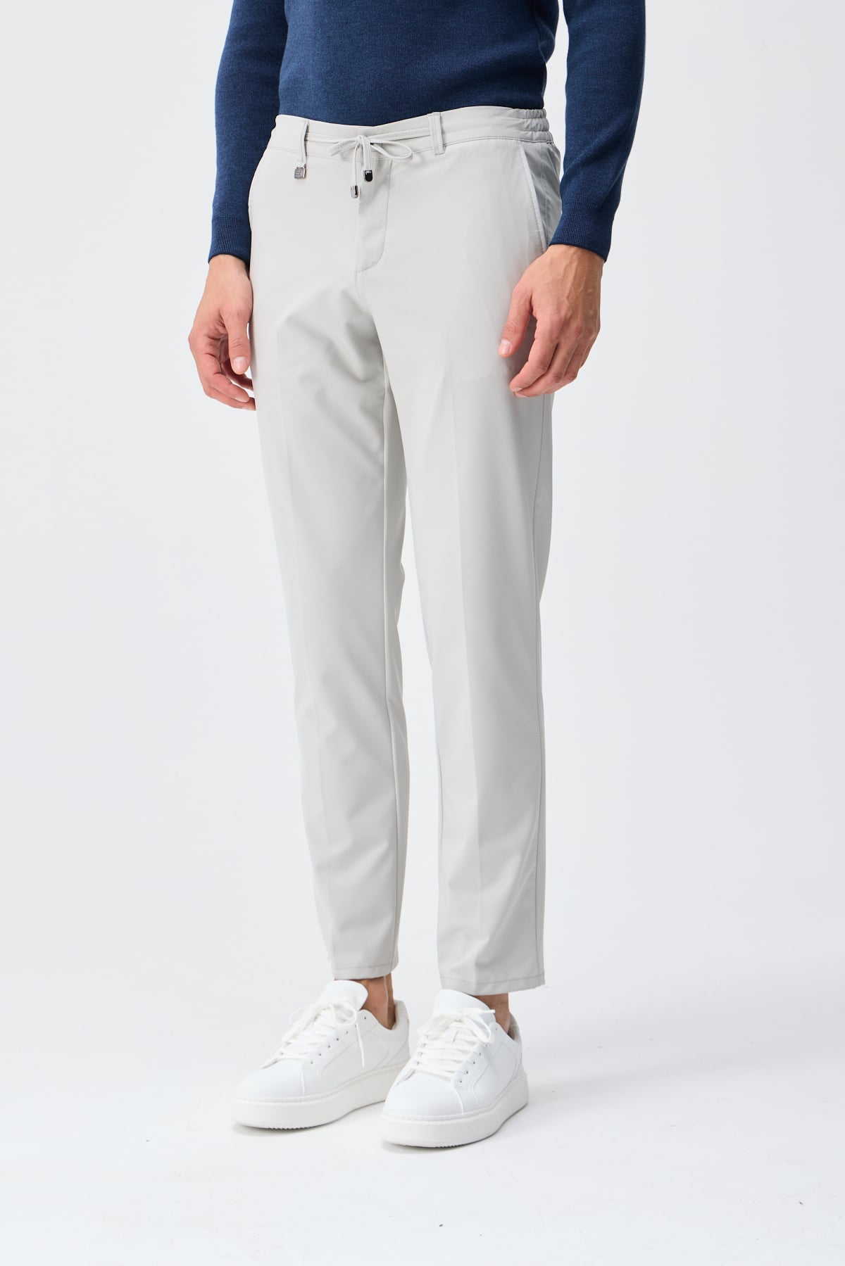 Poliamid Esnek Jogger Pantolon - Taş