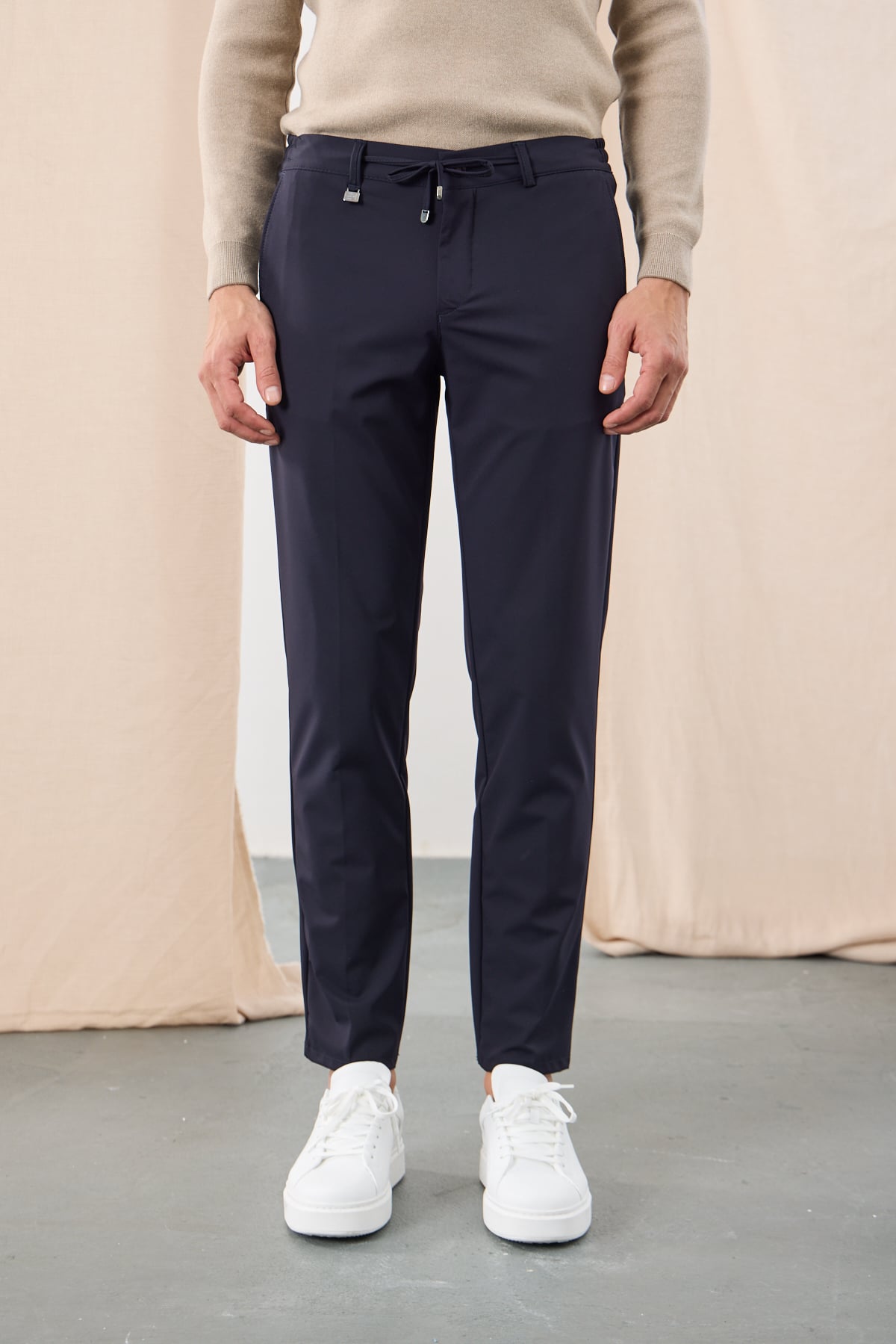 Poliamid Esnek Jogger Pantolon - Lacivert