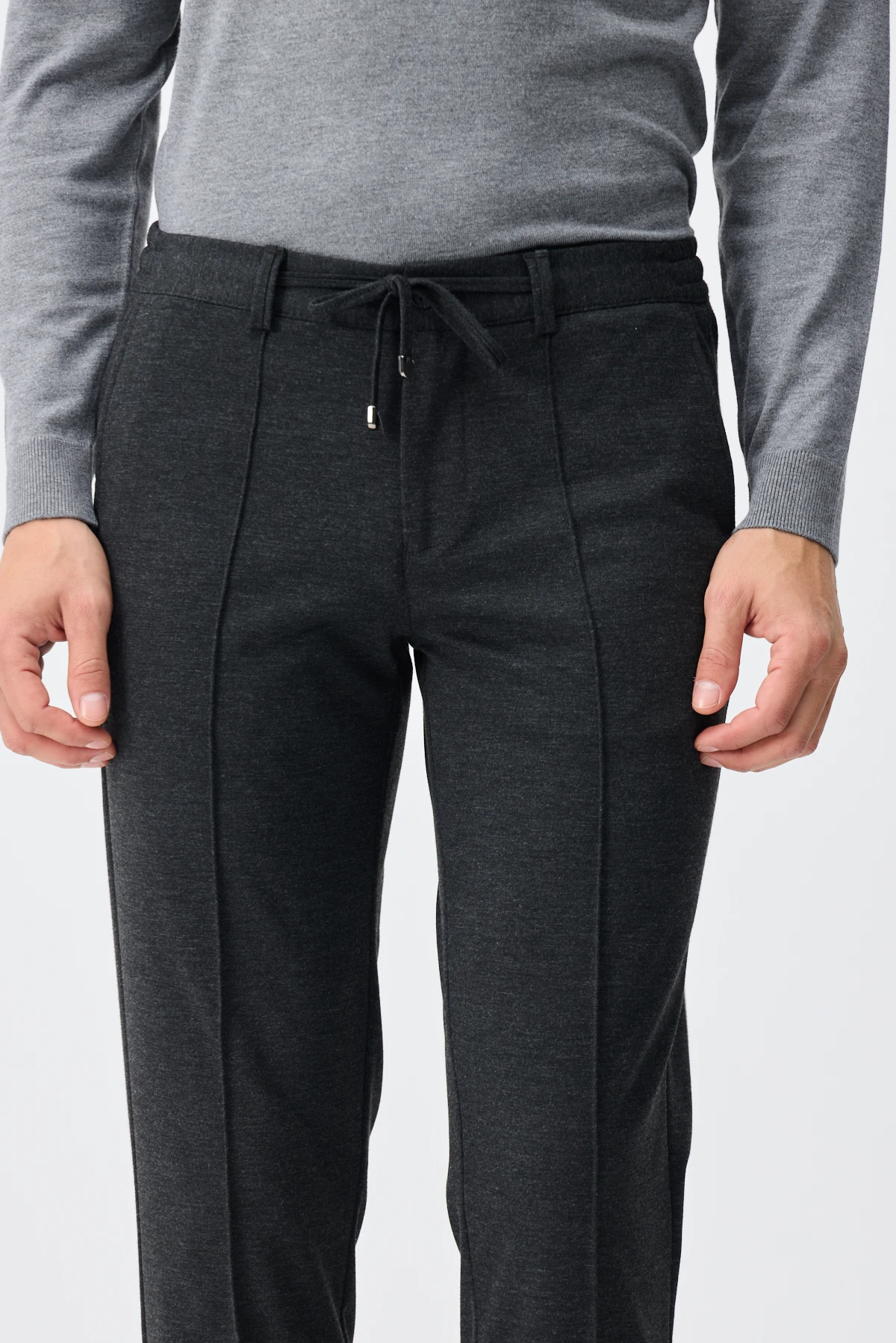 Melanj Dokulu Smart Pantolon - Siyah