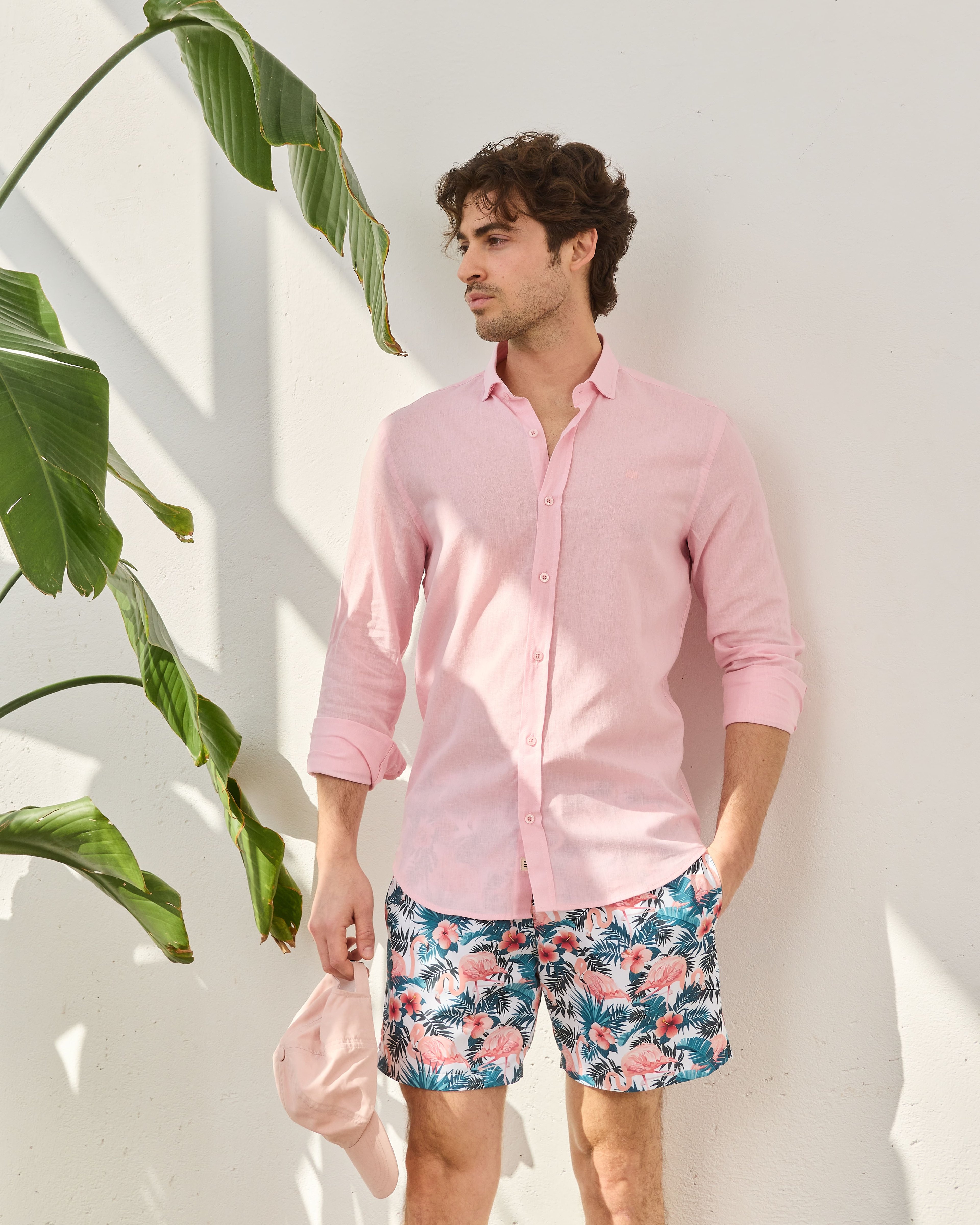 Pink Flamingo Erkek Deniz Şortu