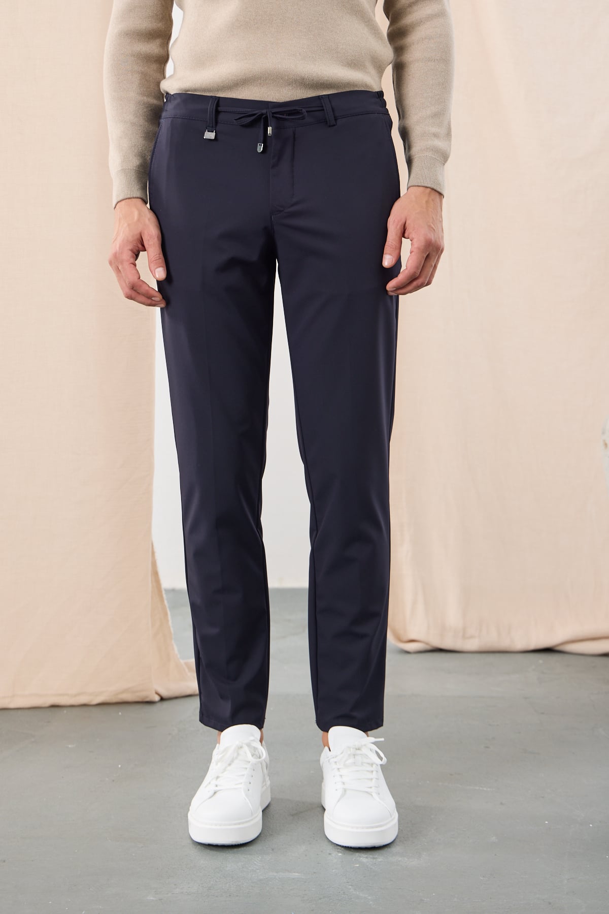 Poliamid Esnek Jogger Pantolon - Lacivert