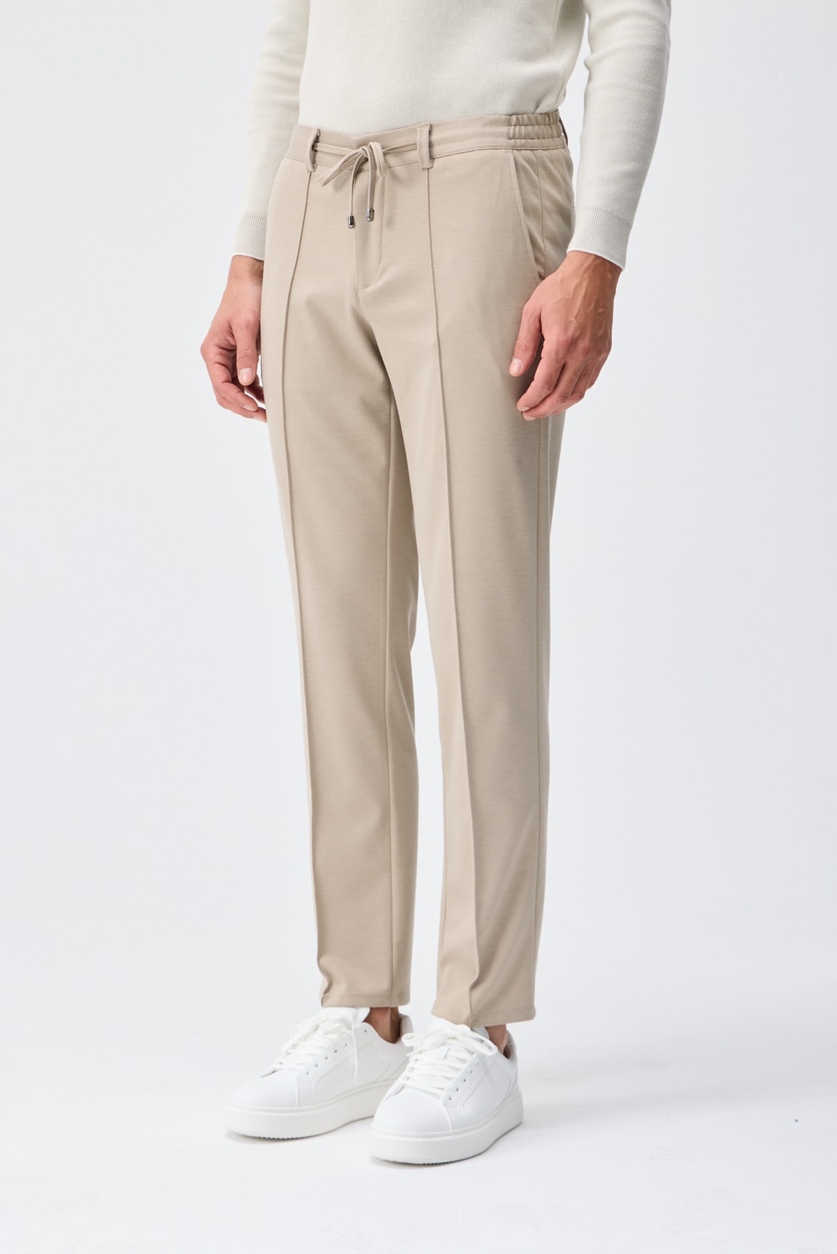 Bi-Stretch Nervürlü Pantolon - Bej