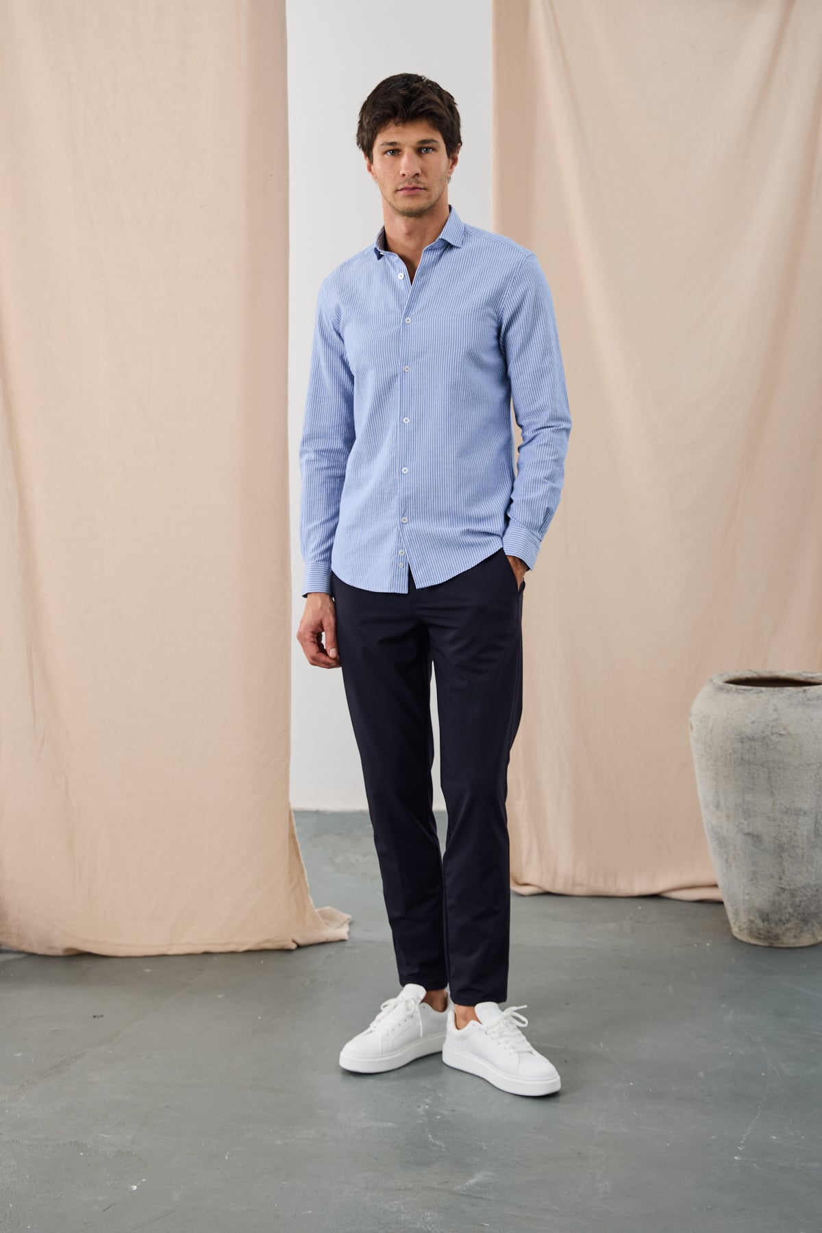 Poliamid Esnek Jogger Pantolon - Lacivert