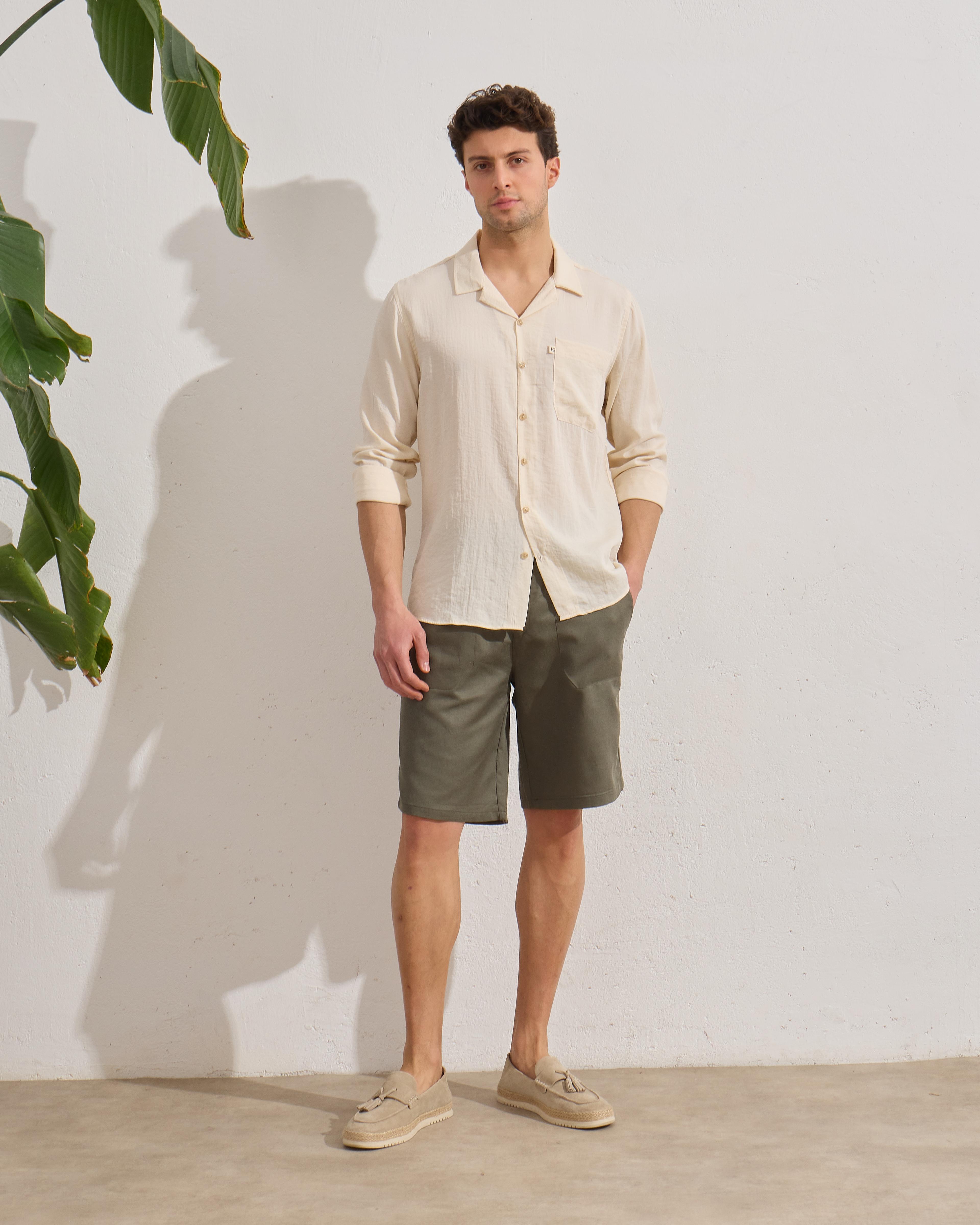 Loose Fit Salaş Gömlek - Ekru