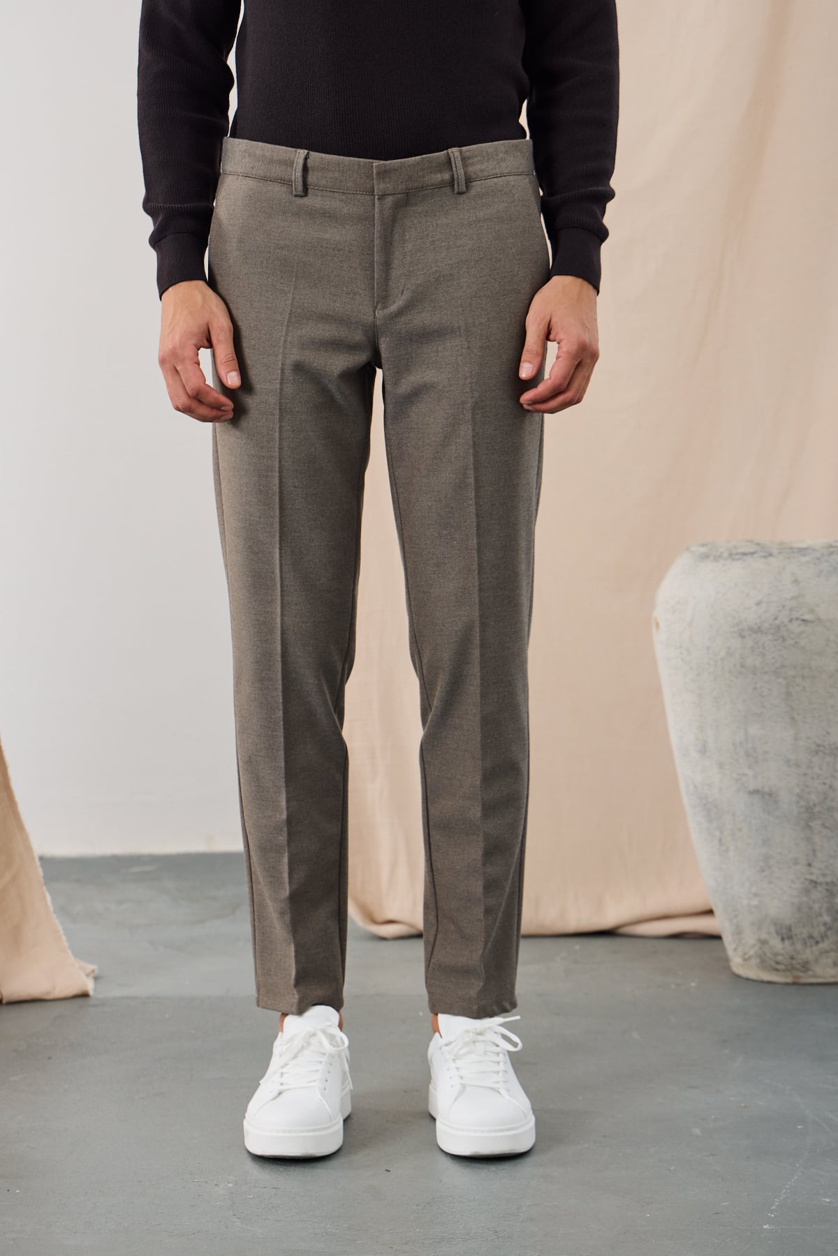 Flanel Pantolon - Vizon