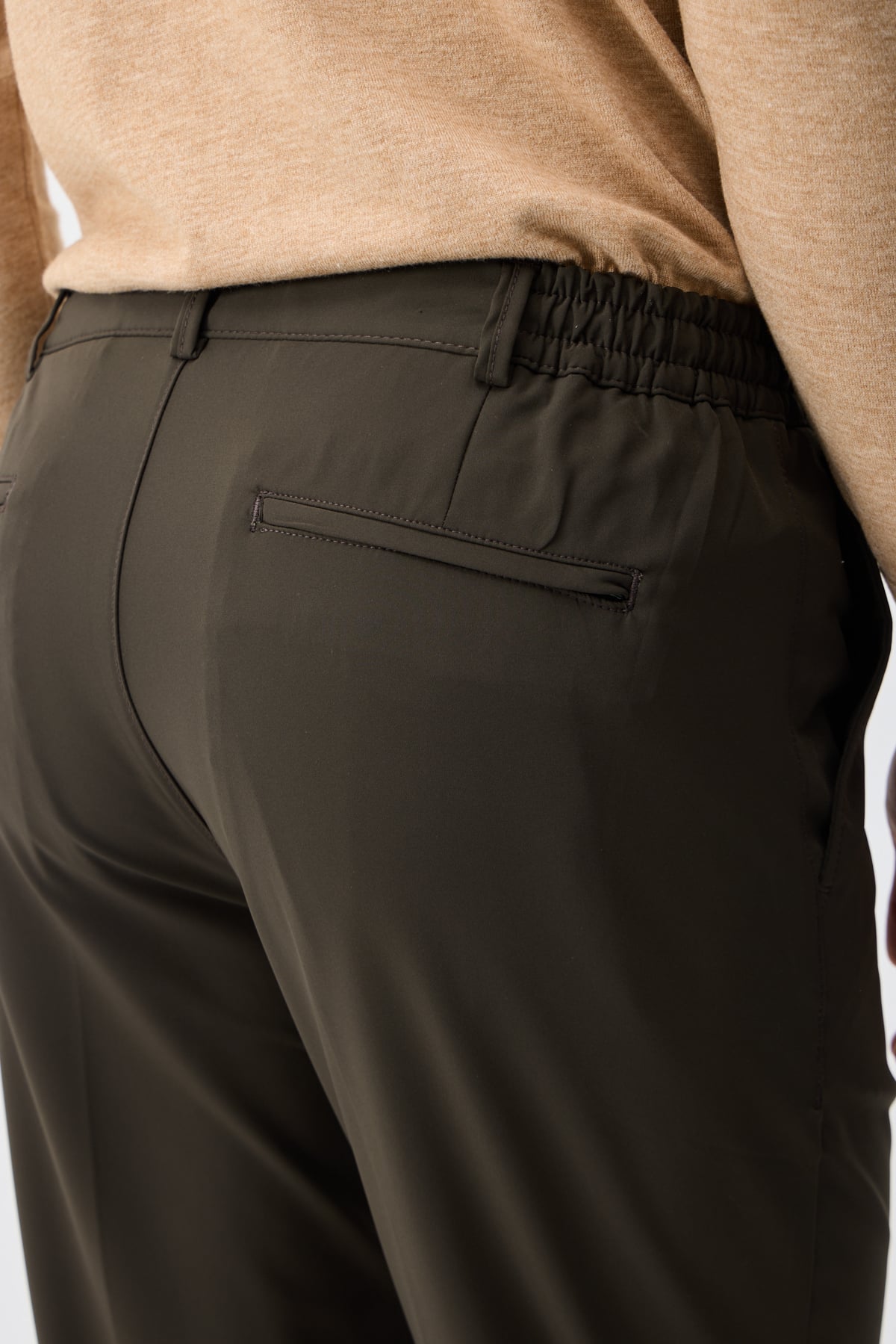 Poliamid Esnek Jogger Pantolon - Haki