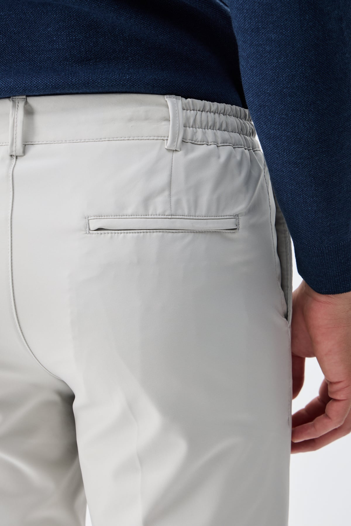 Poliamid Esnek Jogger Pantolon - Taş
