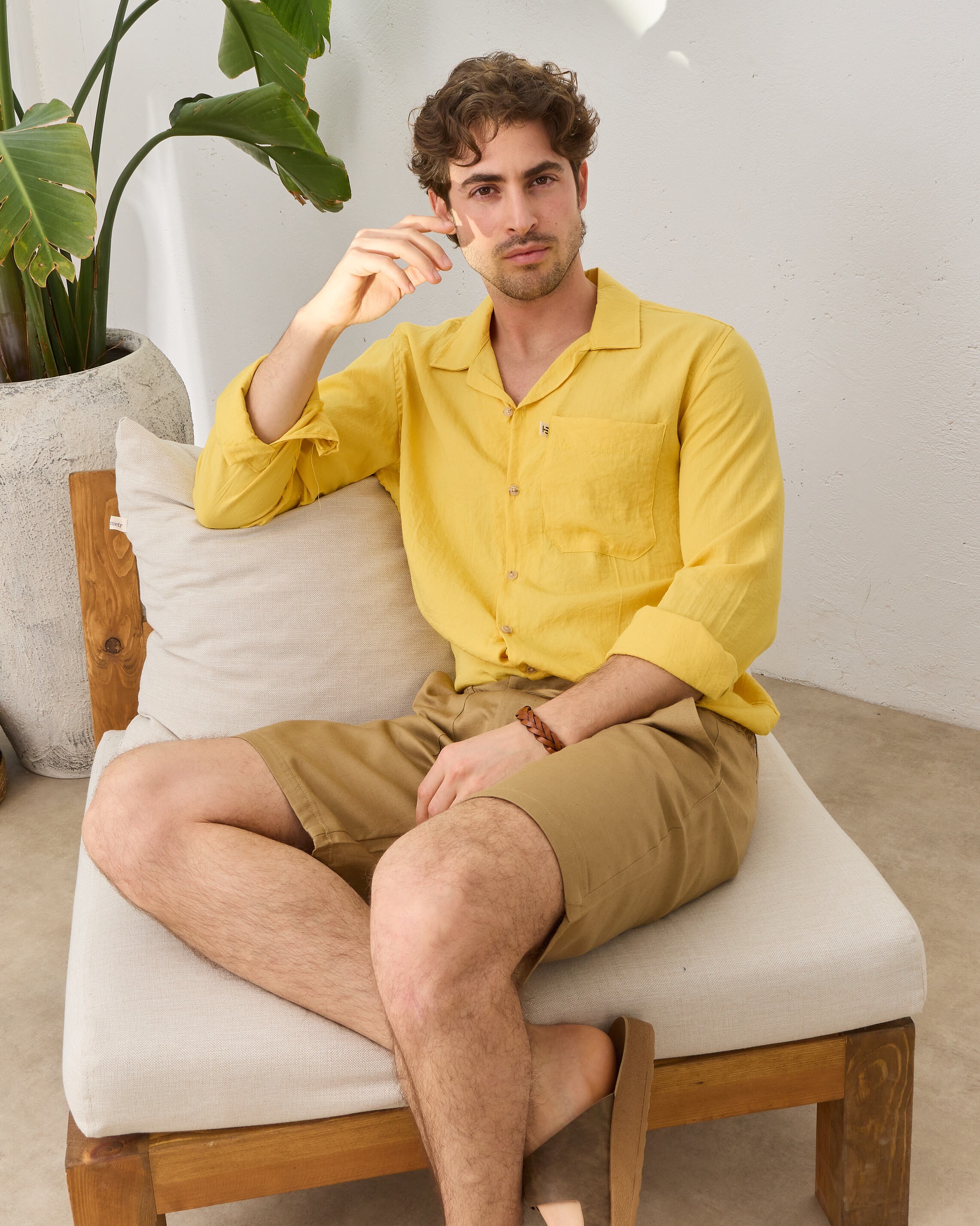 Loose Fit Salaş Gömlek - Sarı