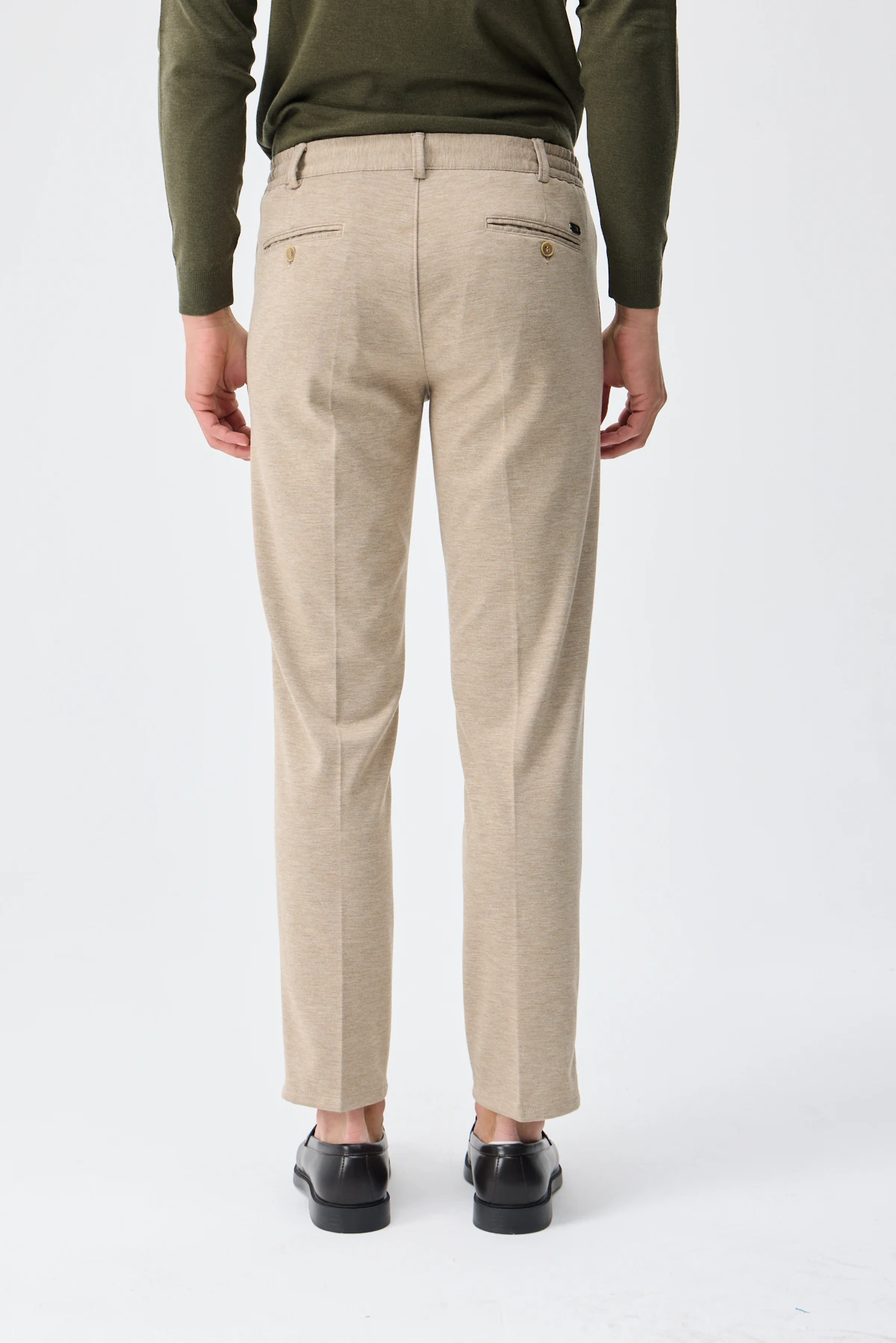 Melanj Dokulu Smart Pantolon - Vizon