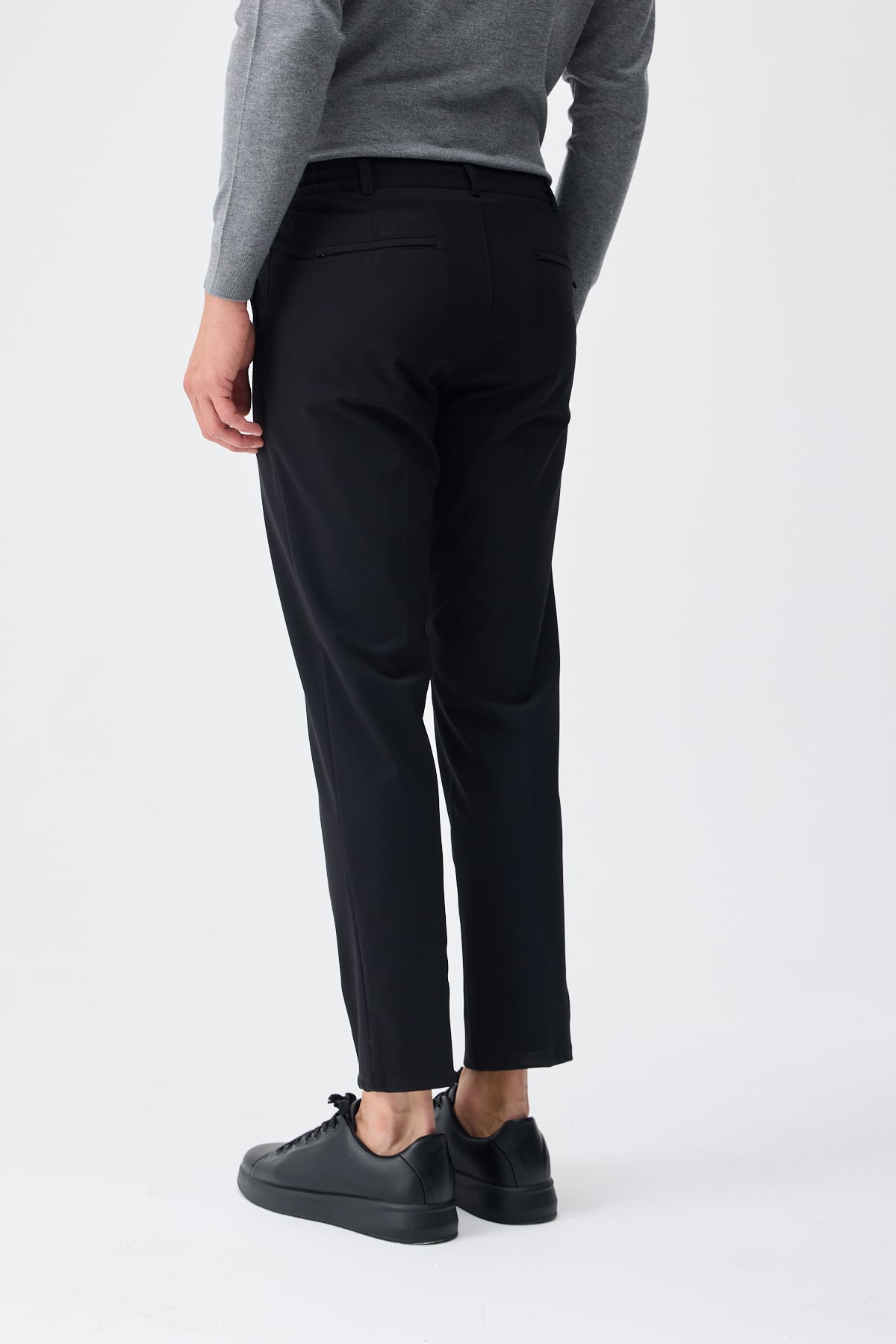 Poliamid Esnek Jogger Pantolon - Siyah