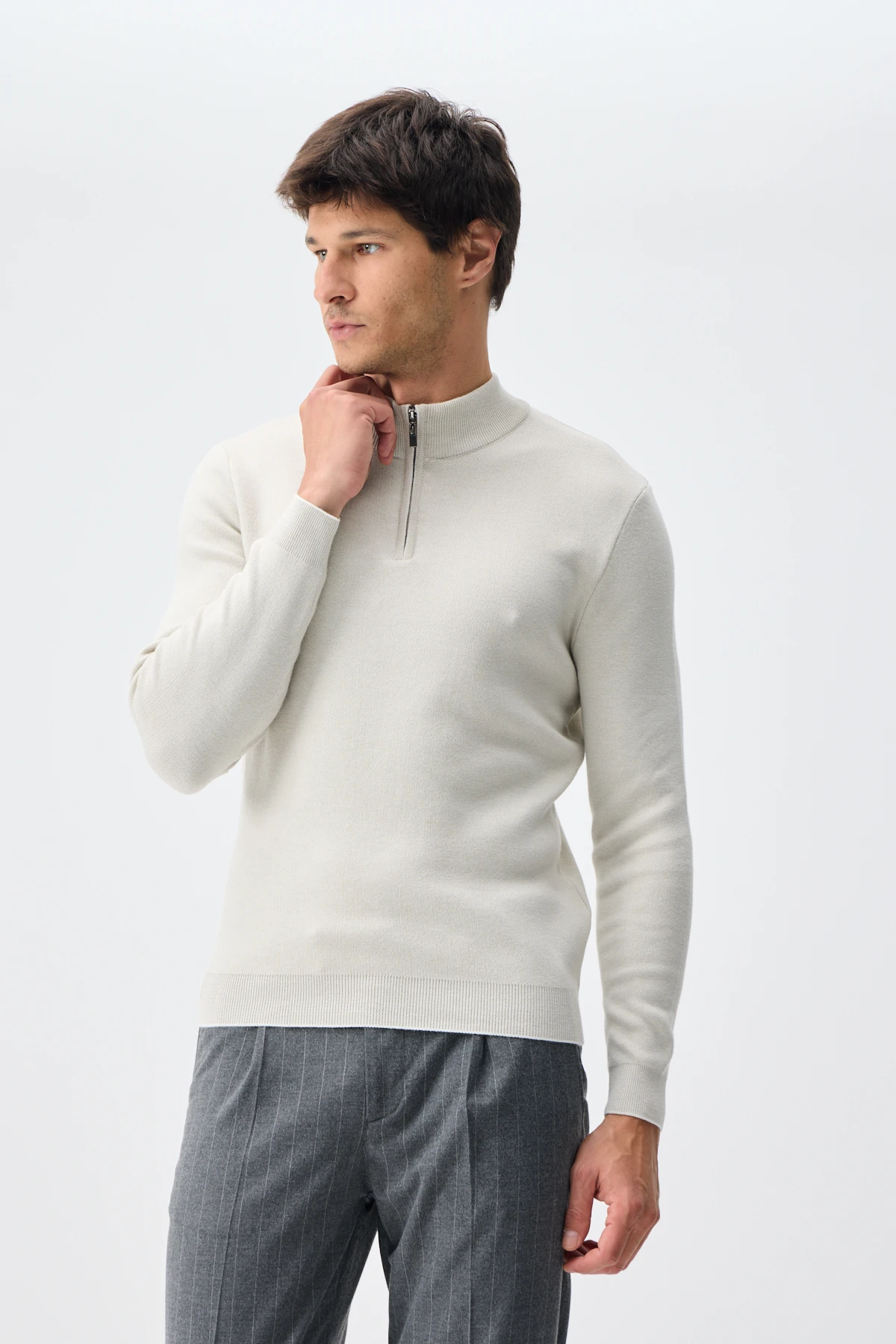 Yarım Fermuarlı Triko