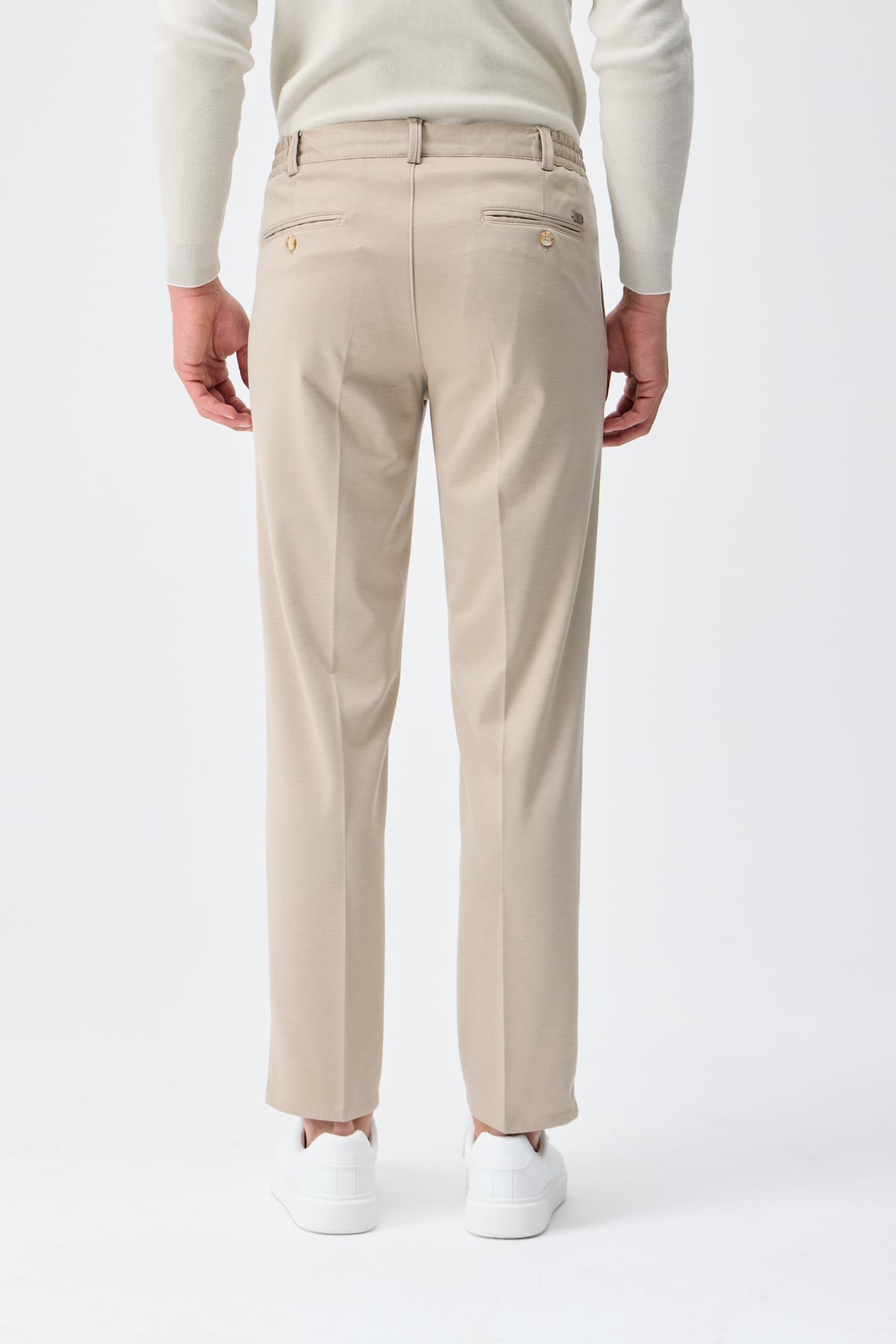 Bi-Stretch Nervürlü Pantolon - Bej