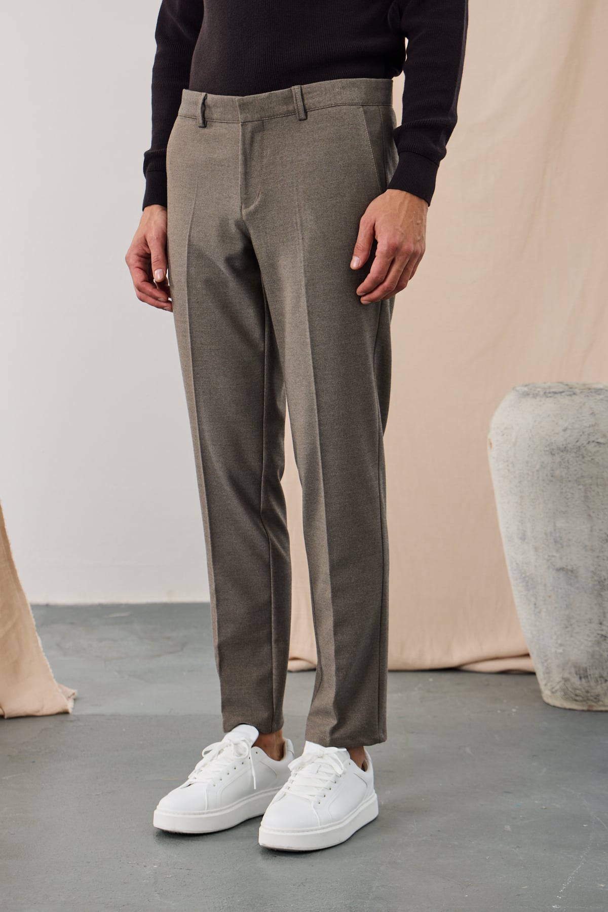 Flanel Pantolon - Vizon