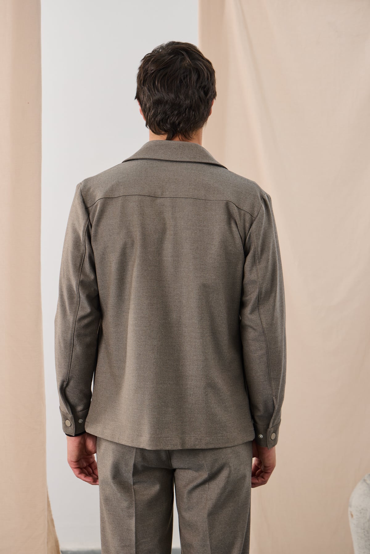 Astarlı Teknik Overshirt Ceket - Vizon