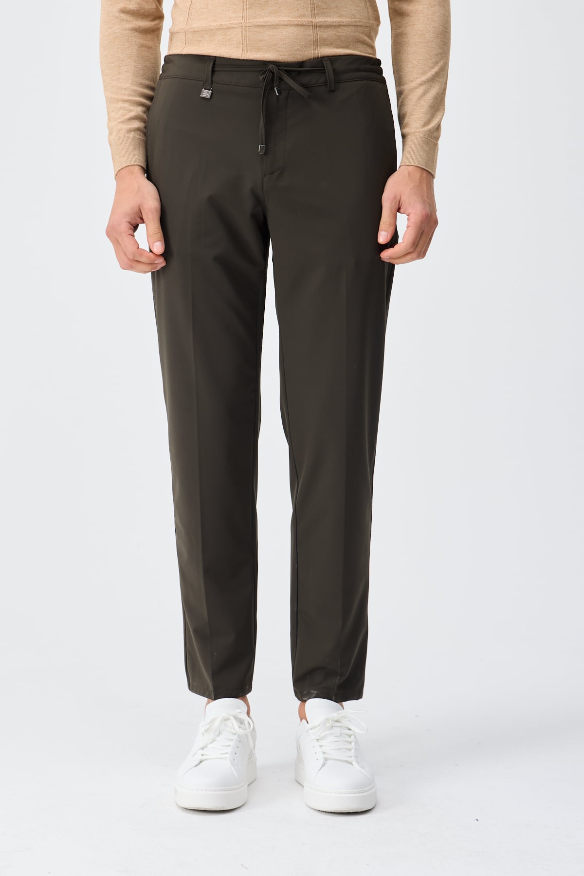 Poliamid Esnek Jogger Pantolon - Haki