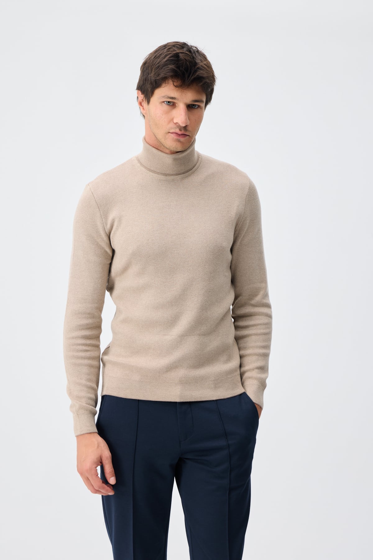 Bi-Stretch Nervürlü Pantolon - Lacivert