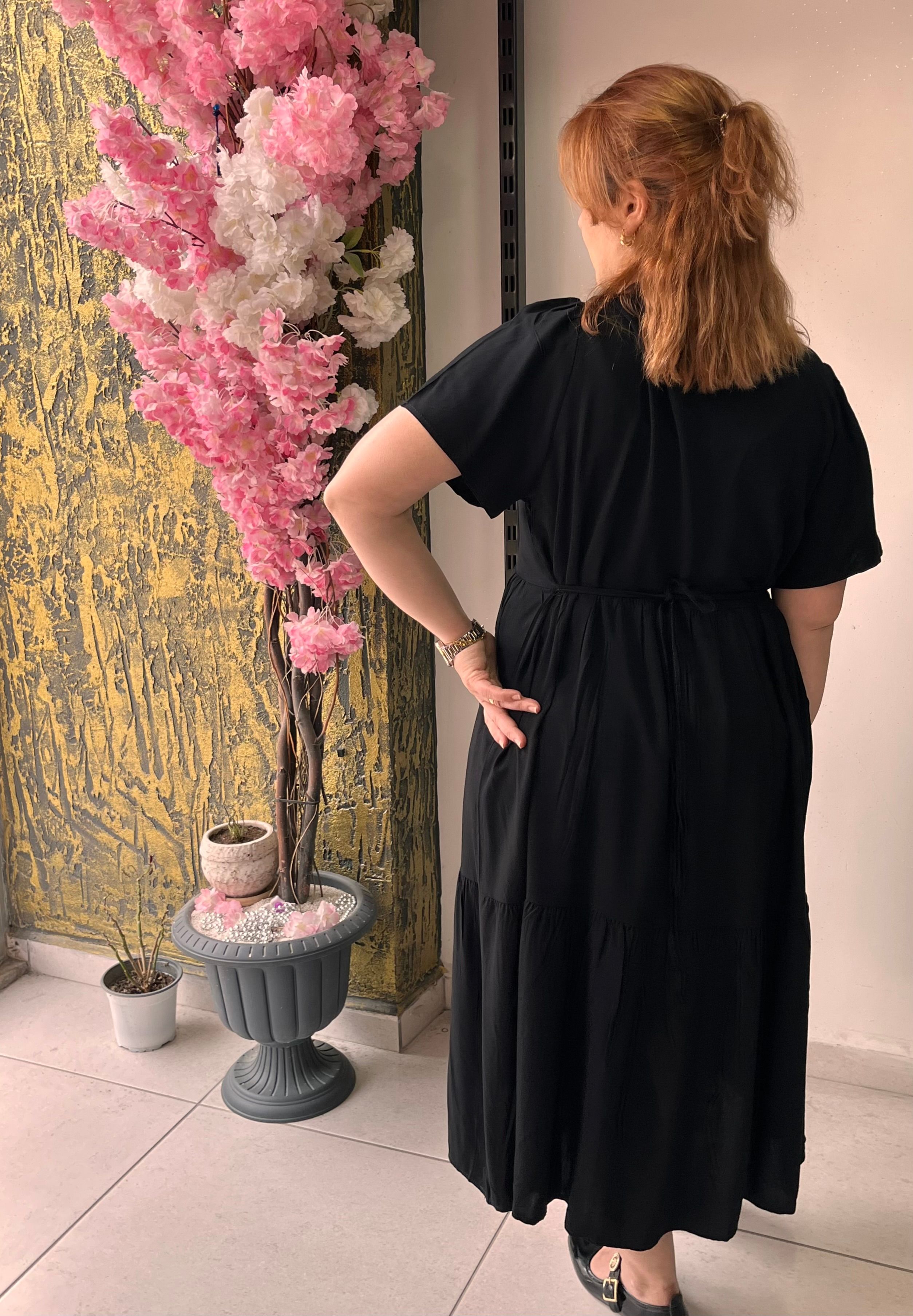 Düğme Detaylı Yazlık Elbise 
