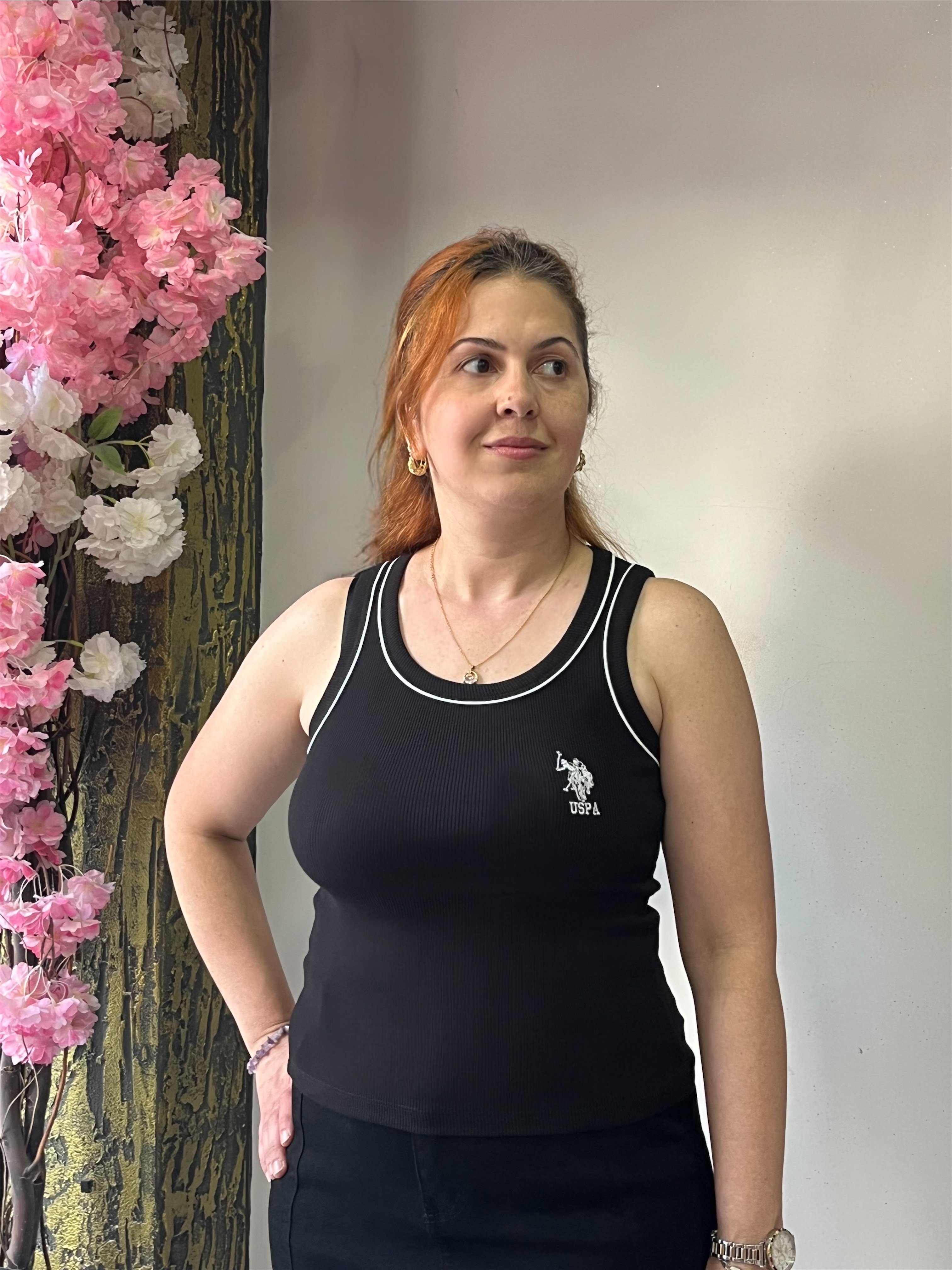 USA Amblemli Askılı Likralı Body