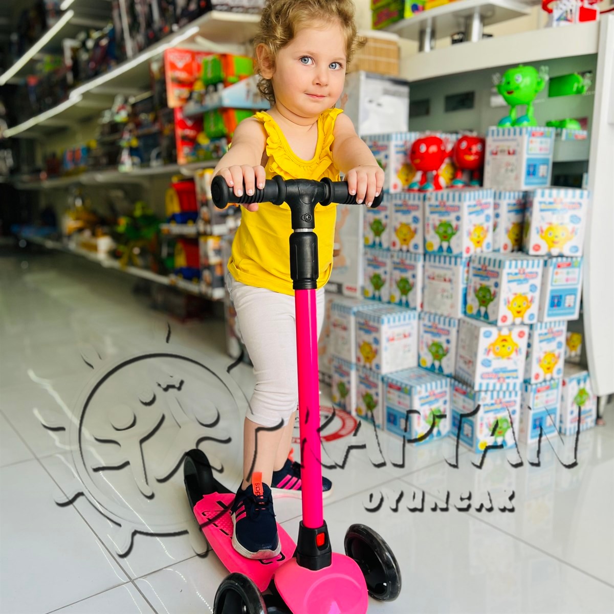 Cool Wheels Dragon Işıklı Scooter Pembe