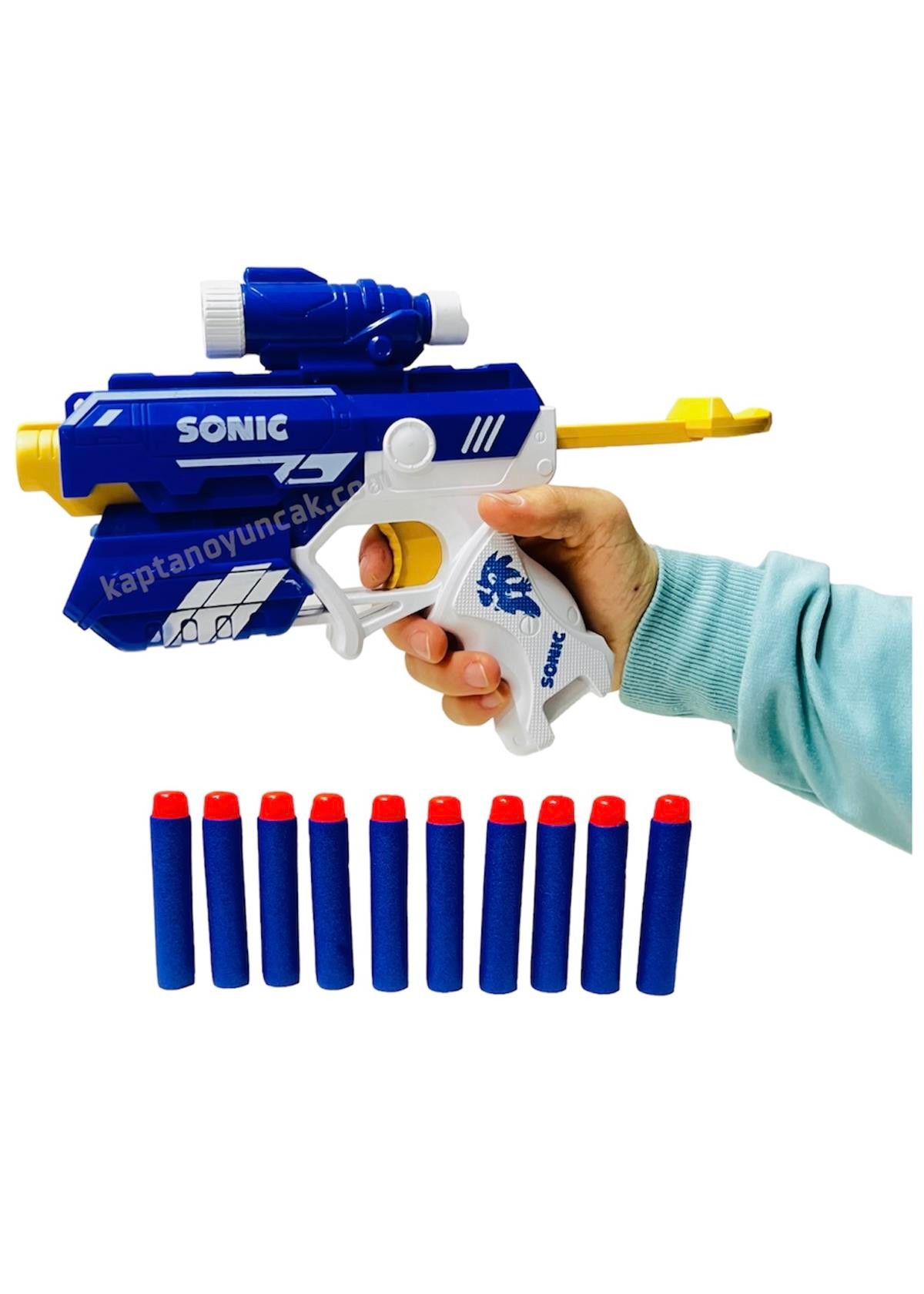 Sonic Sünger Mermi Atan Nerf Tabanca Sonic Modeli
