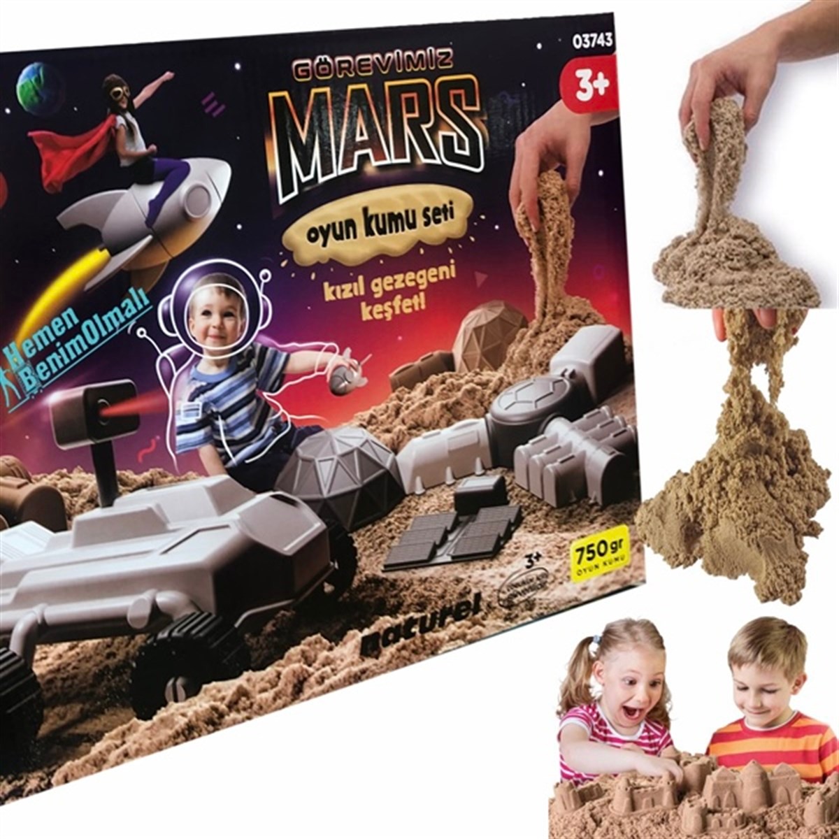 Dede Arf Craft Görevimiz Mars Kinetik Kum Oyun Seti 750 Gr
