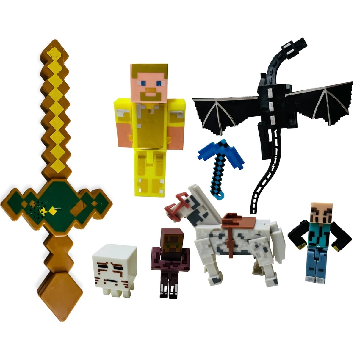 Minecraft Büyük Boy Sesli Işıklı Oyuncak Figür 10 Parça