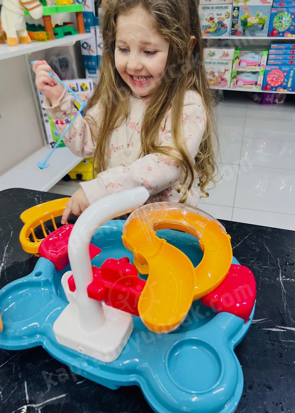 Birlik Çeşmeli Lavabo Sulu Oynanan Havuzlu Mıknatıslı Balık Tutma Oyun Seti