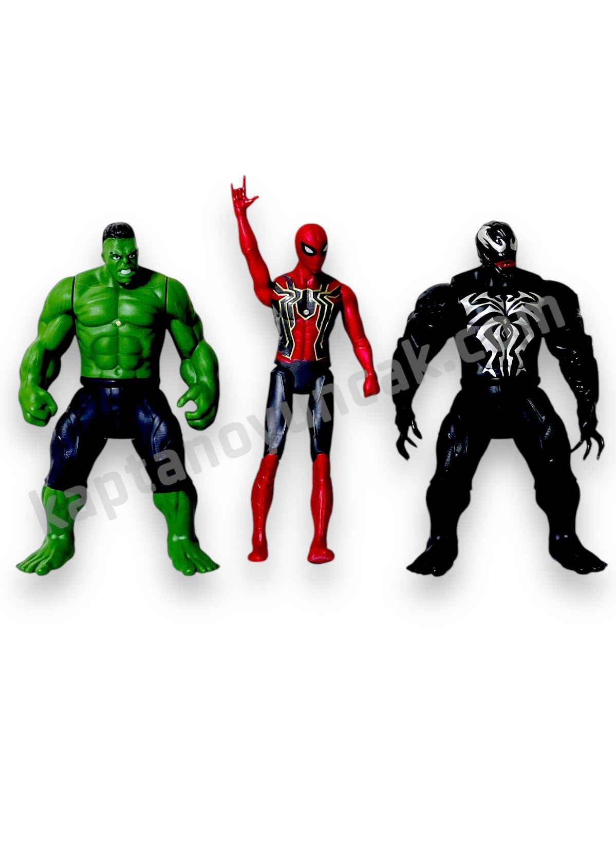 Avengers Süper Kahramanlar 8'li Oyuncak Seti İronman Siyah Panter Örümcek Adam Hulk Venom Thanos Kaptan Amerika