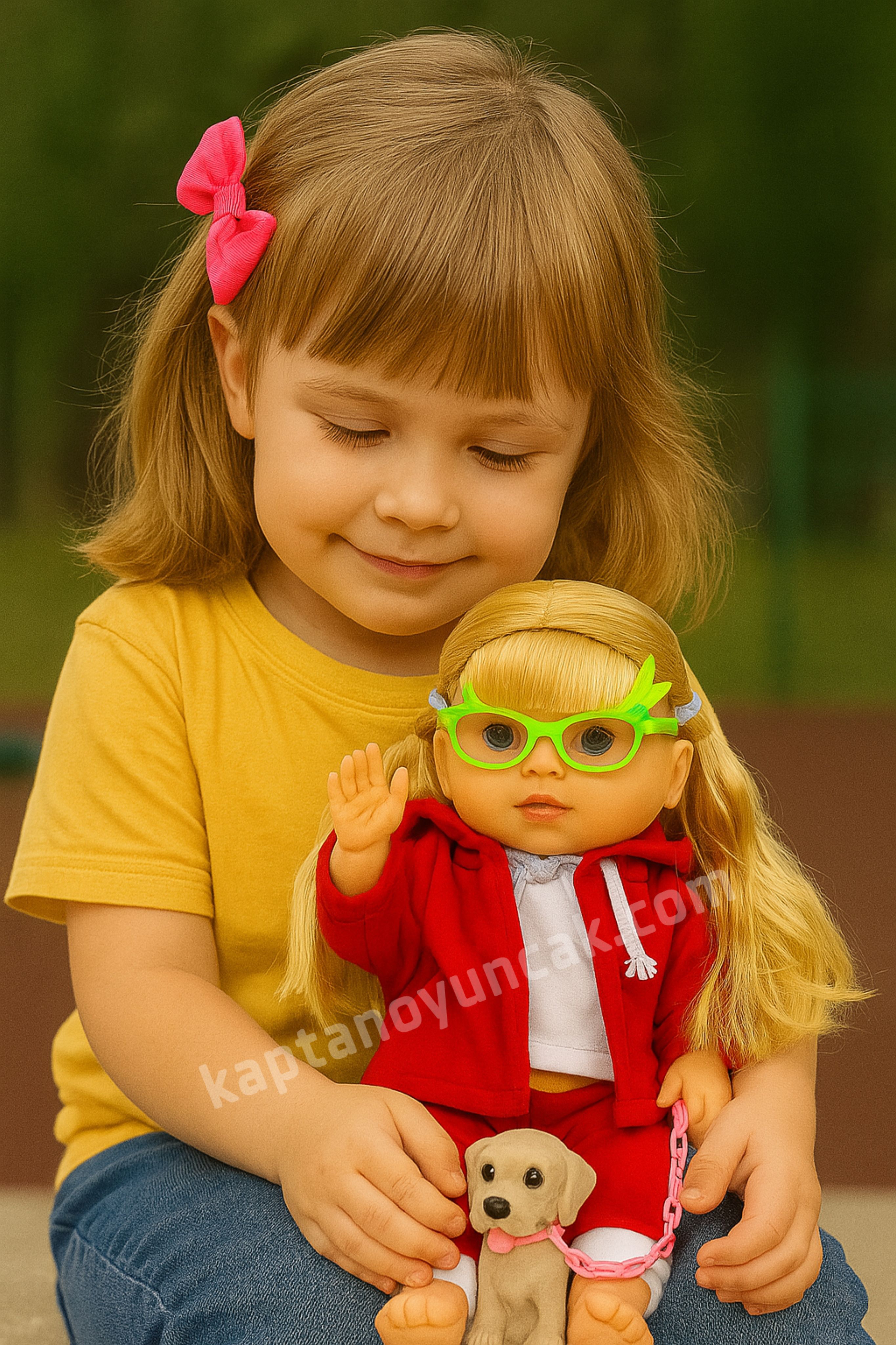 Melis Kostümlü Gözlüklü Ayakkabılı Et Bebek