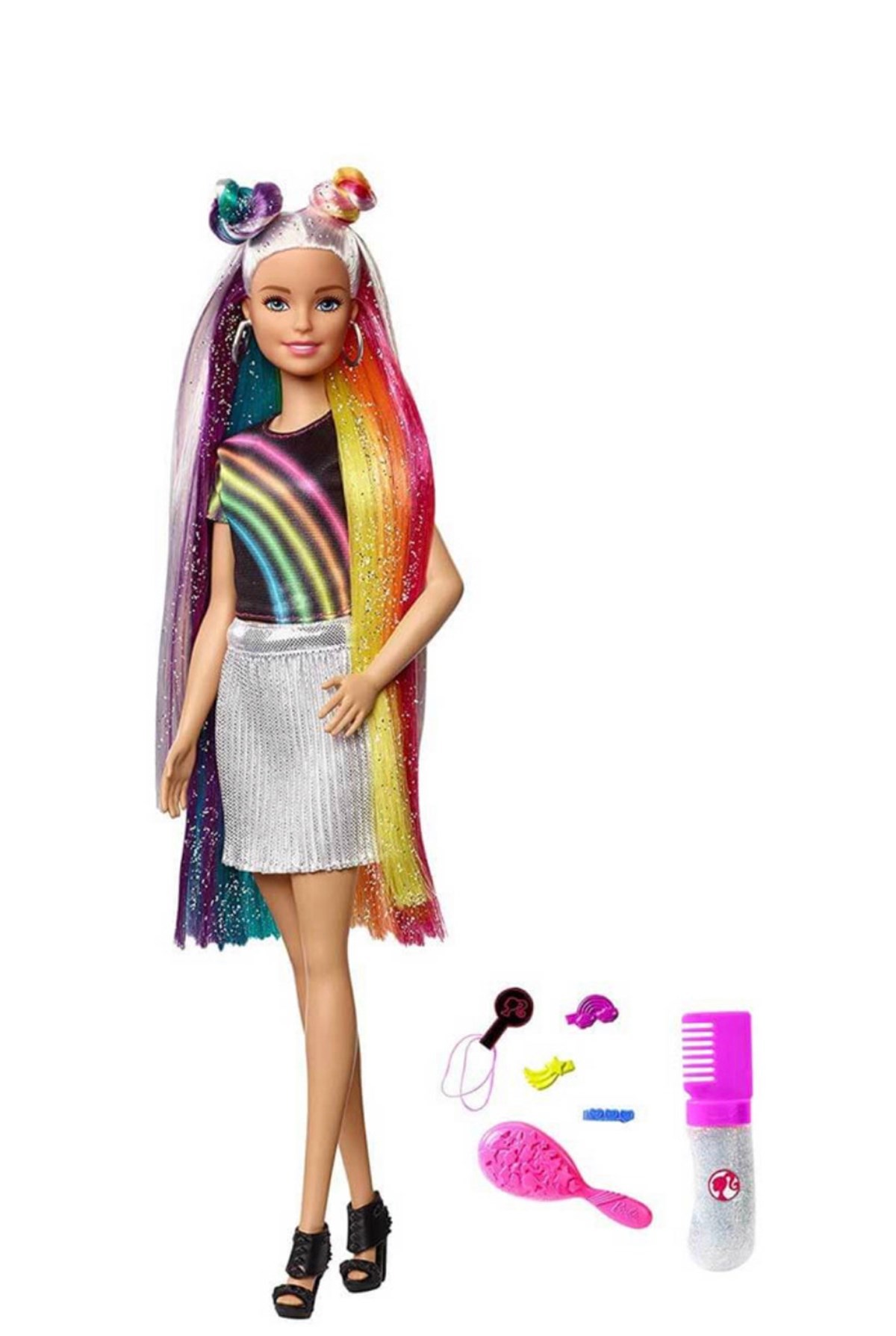 Barbie Gökkuşağı Renkli Saçlar Bebeği