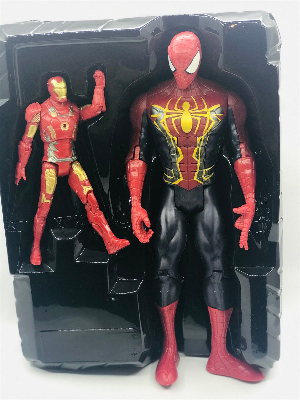 Avengers Işıklı Sesli Eklemli Dev Spiderman(Örümcek Adam) Işıklı Ironman 2'li