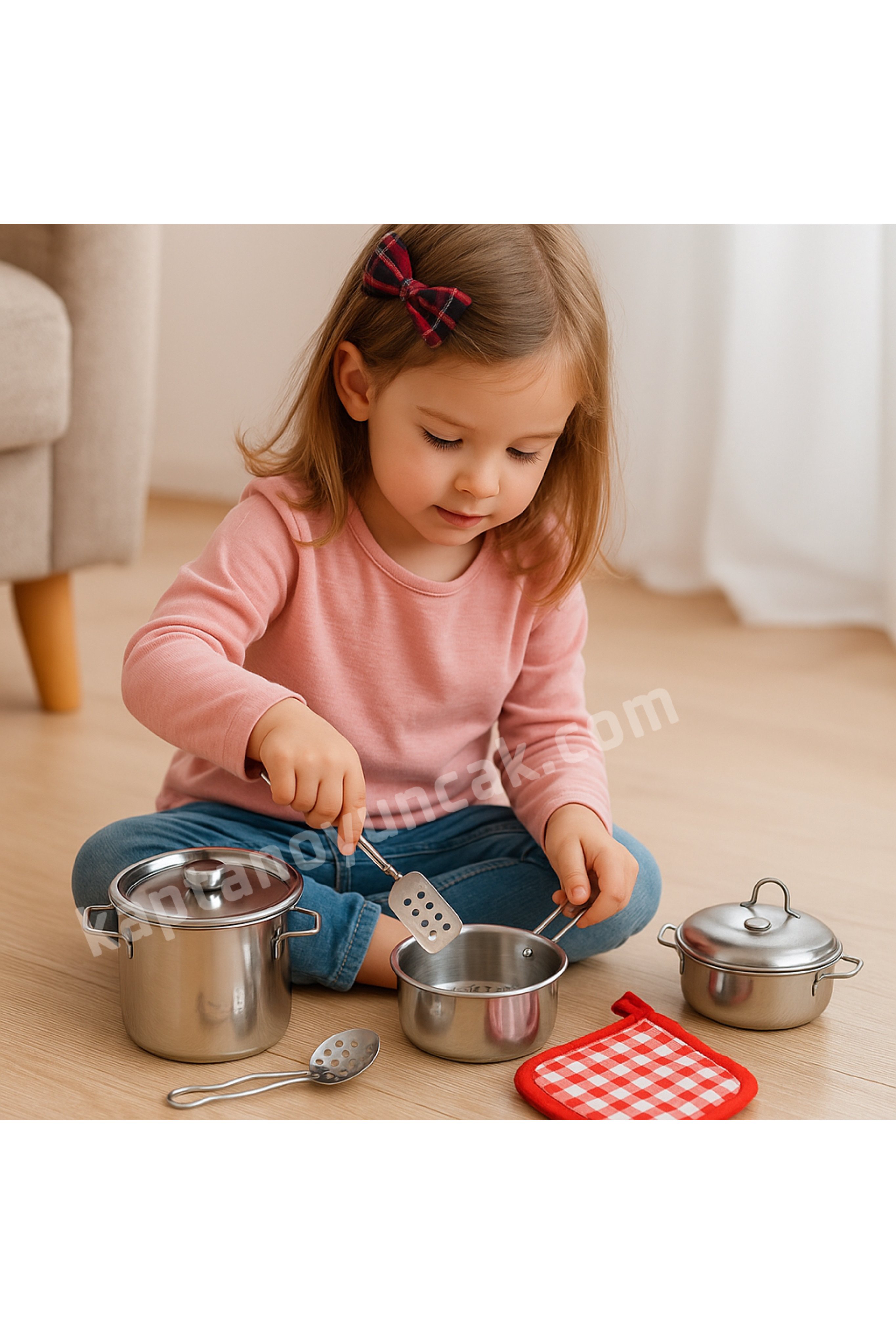 Vardem 8 Parça Çelik Tencere Tava Oyuncak Set