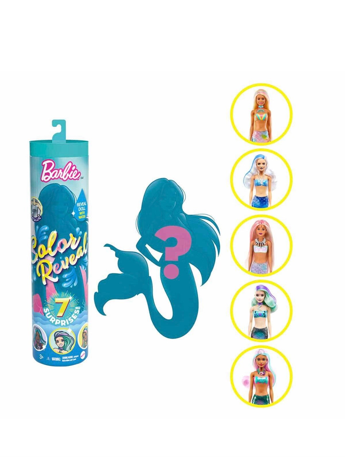 Barbie Color Renk Değiştiren Sürpriz Deniz Kızı Bebekler