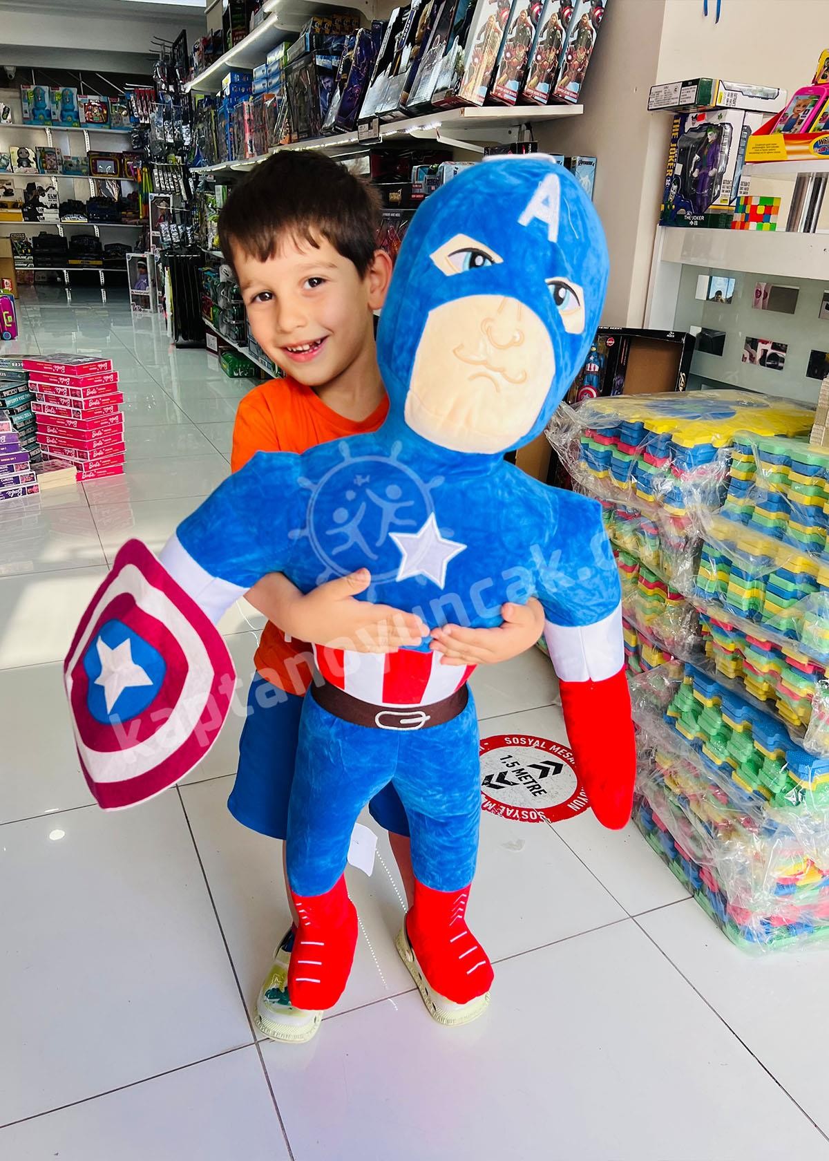 Peluş Kaptan Amerika 100 Cm Büyük Boy