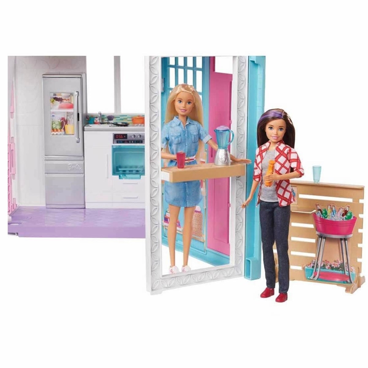 Barbie'nin Muhteşem Malibu Evi - Pembe Kutu - 6 Odalı