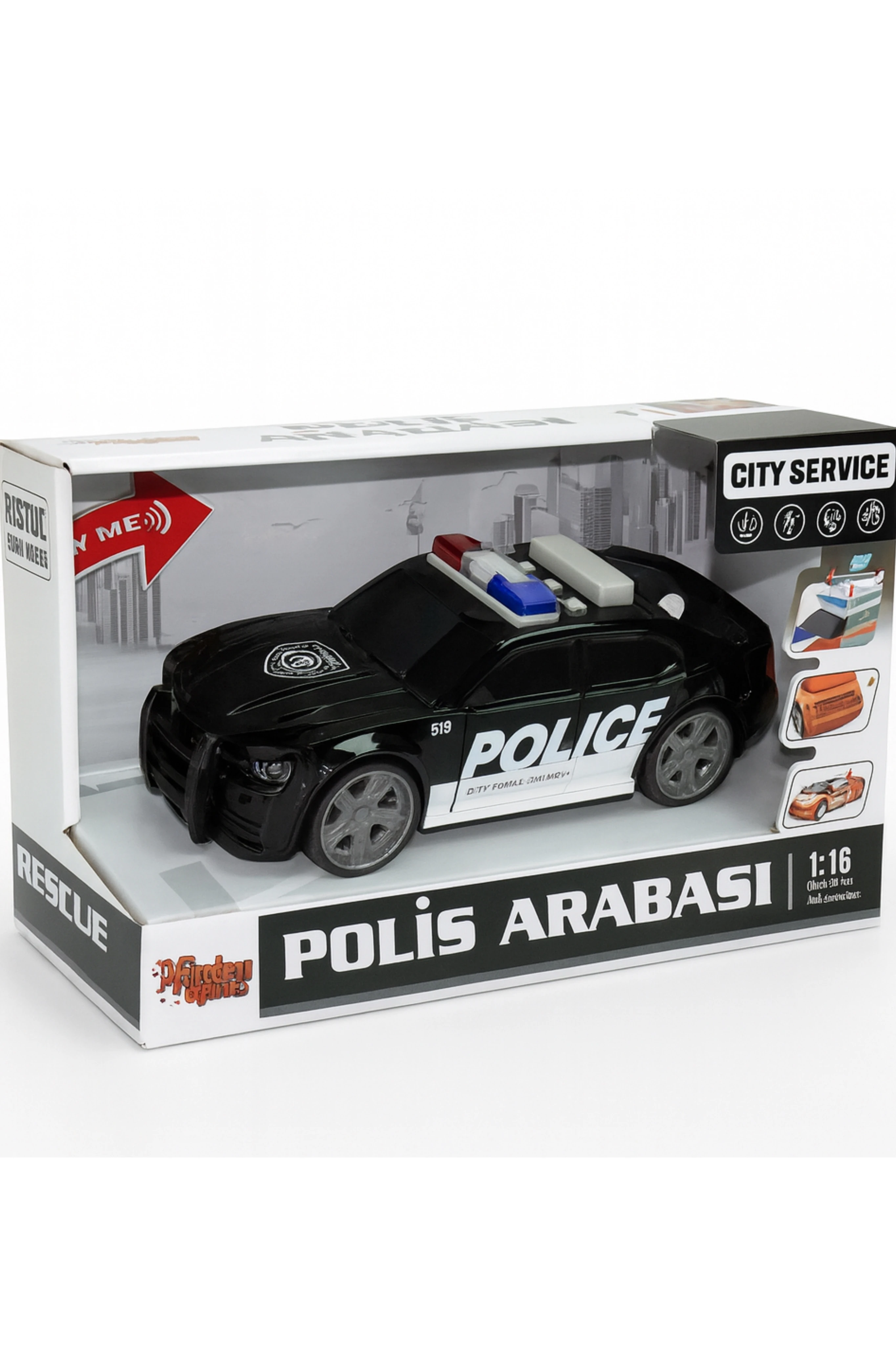 Sürtmeli Sesli Işıklı Polis Arabası