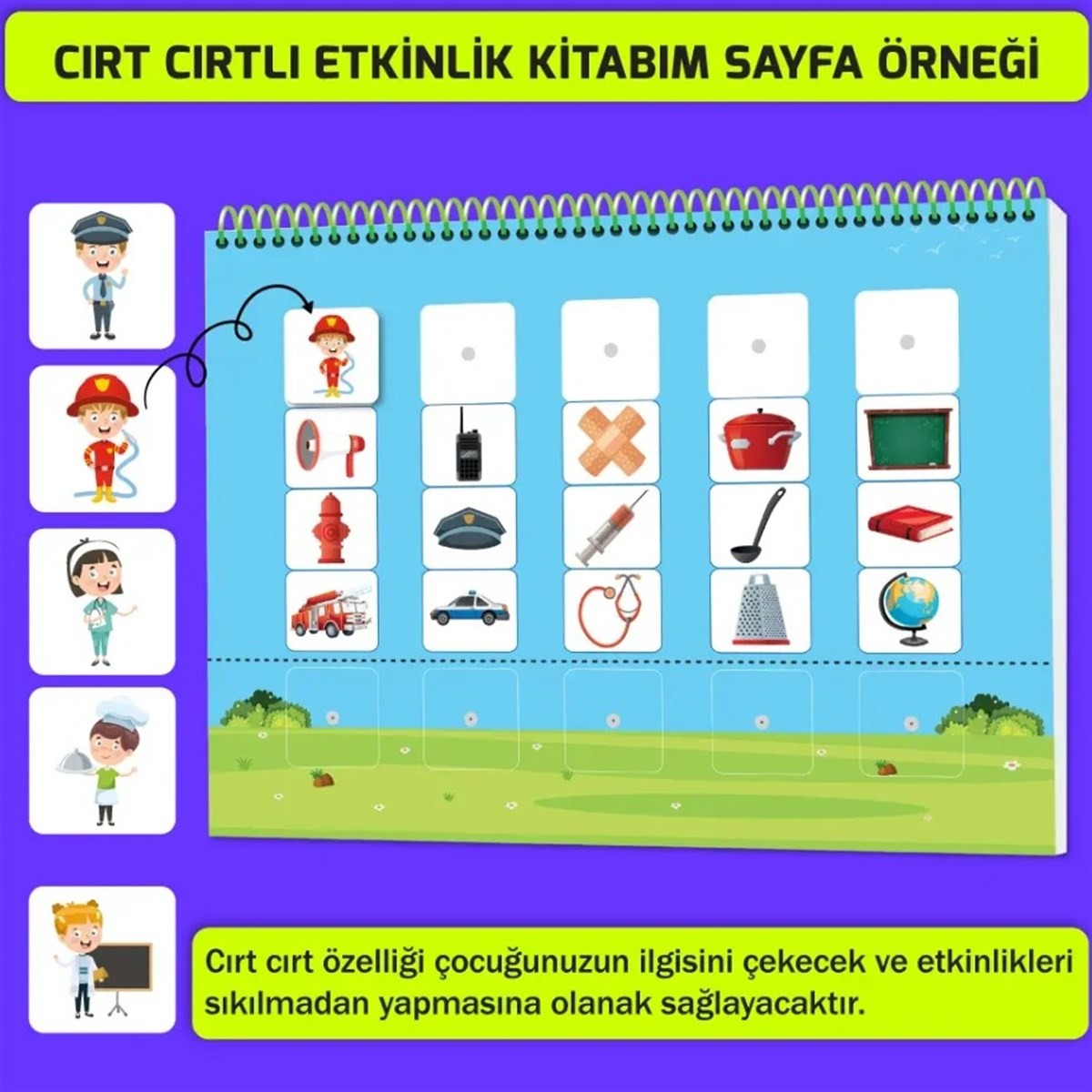 Konuşma ve Dikkati Geliştiren Cırt Cırtlı Etkinlik Kitabım: 3-5 yaş