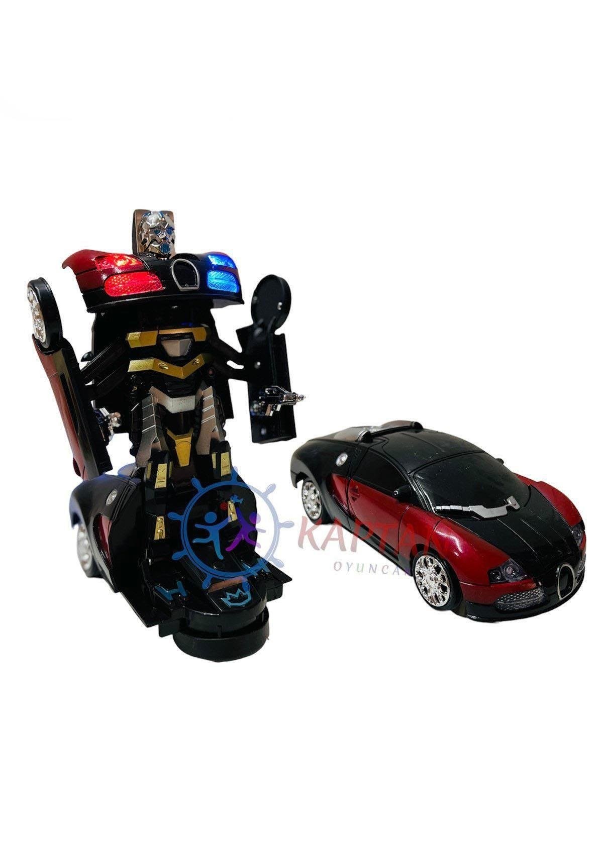 Transformers Robota Dönüşen Pilli Bugatti Oyuncak Araba