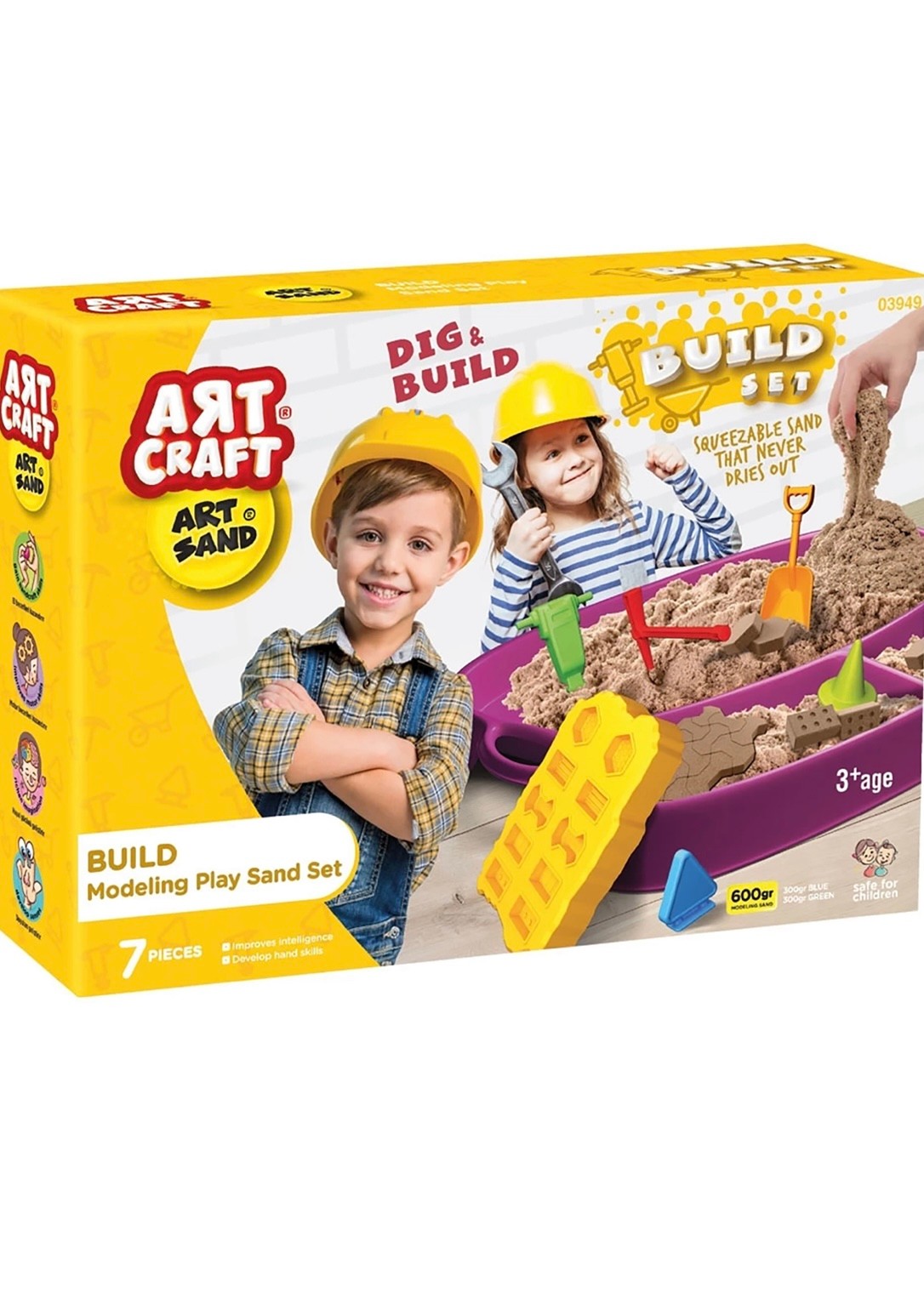 Art Craft Artsand İnşaat Set Kinetik Kum Oyun Seti 600 gr