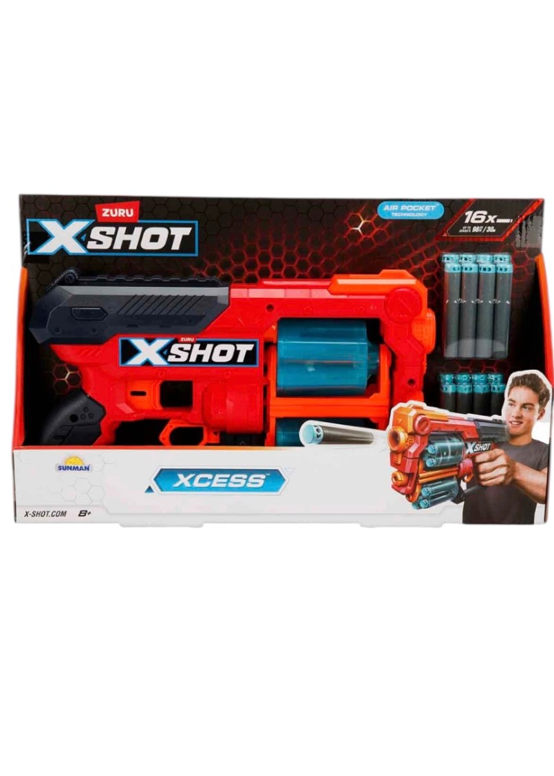 X-Shot Excel Xcess 16 Mermili Sünger Dart Atan Silah 30 cm
